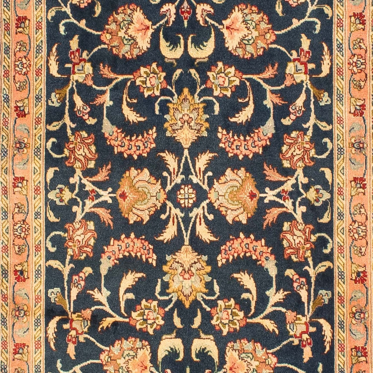 Tappeto corsia Tappeto Persero - Tabriz - Reale - 300 x 66 cm - blu scuro