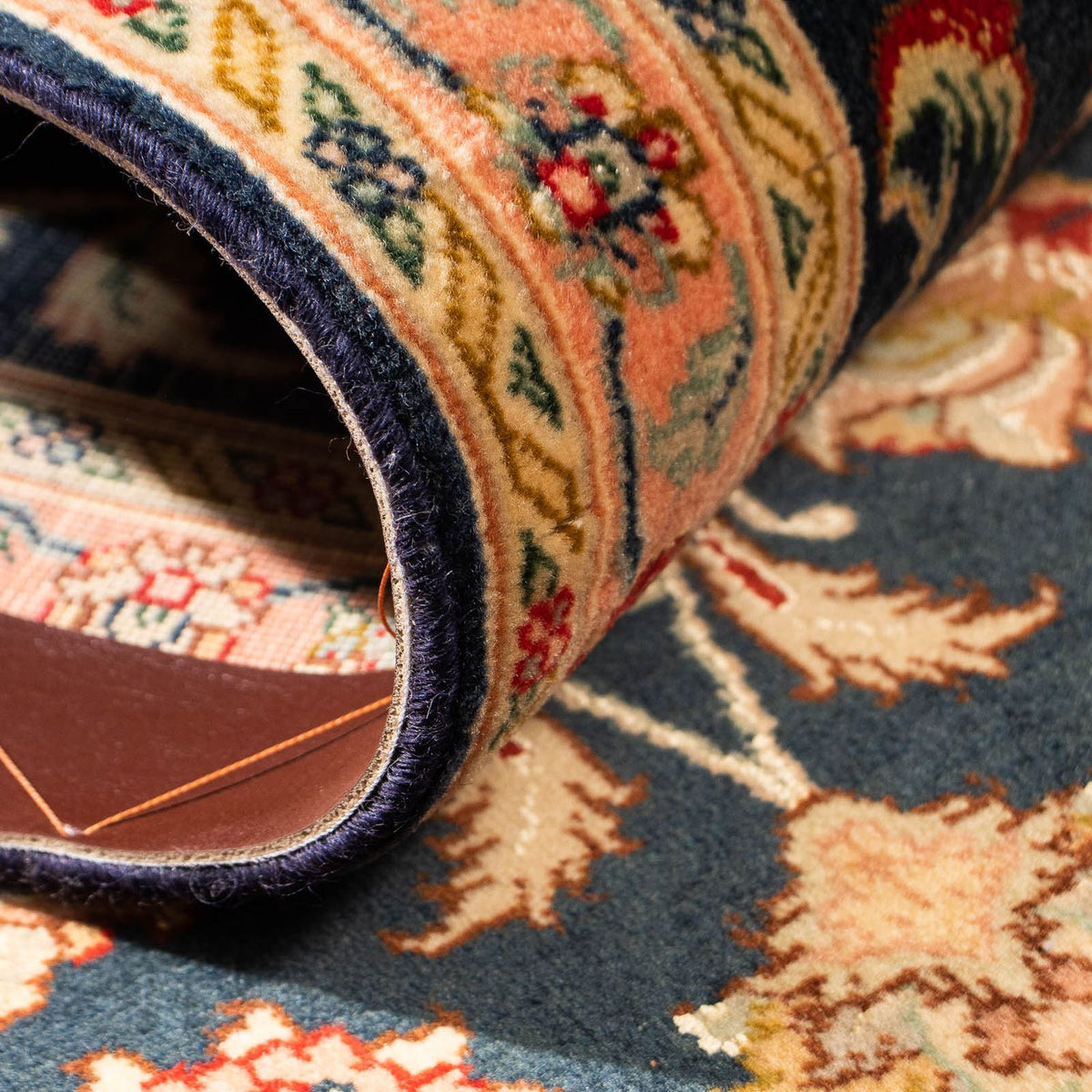 Tappeto corsia Tappeto Persero - Tabriz - Reale - 300 x 66 cm - blu scuro