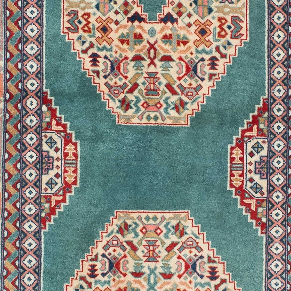 Tappeto corsia Tappeto Persero - Tabriz - Reale - 187 x 70 cm - turchese