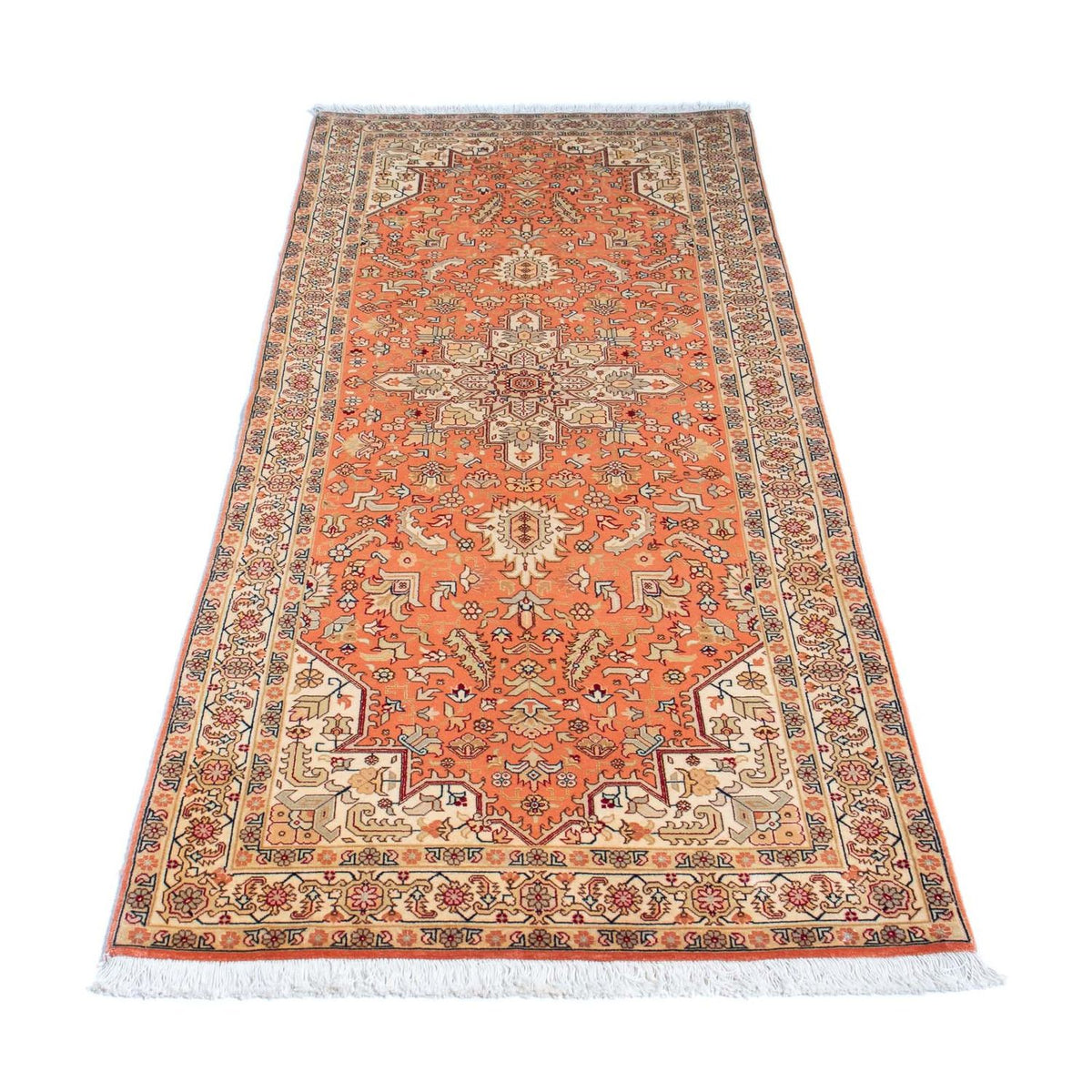 Tappeto corsia Tappeto Persero - Tabriz - Reale - 216 x 80 cm - ruggine