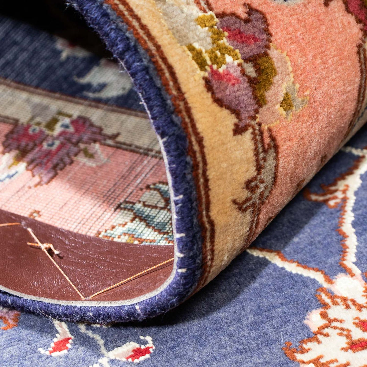 Tappeto corsia Tappeto Persero - Tabriz - Reale - 198 x 75 cm - blu scuro