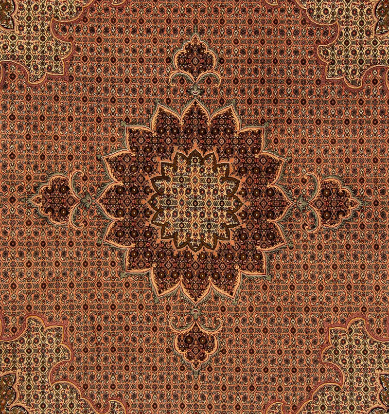Tappeto Persero - Tabriz quadrato  - 206 x 206 cm - marrone