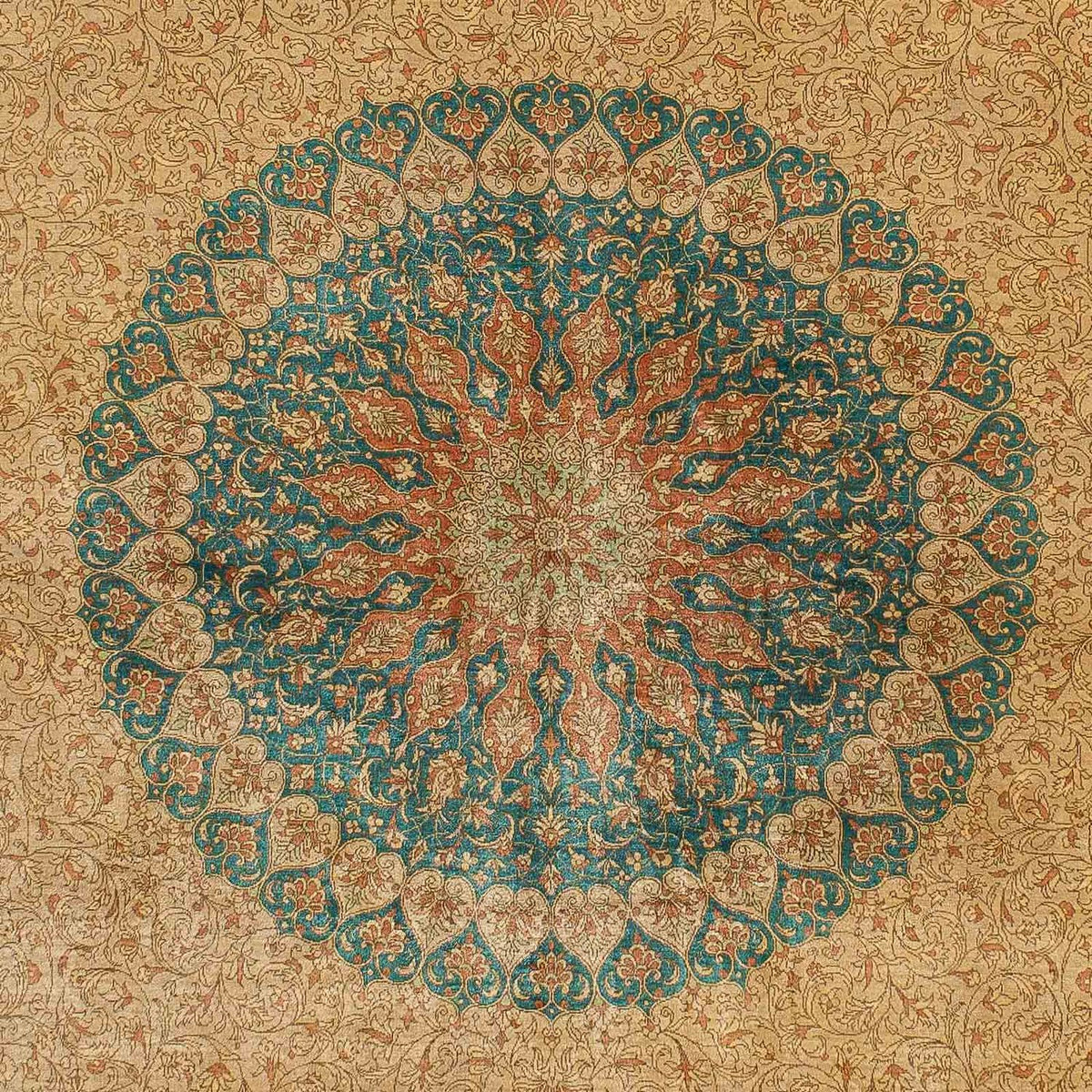 Tappeto di seta - Ghom seta - Premio - 188 x 130 cm - beige