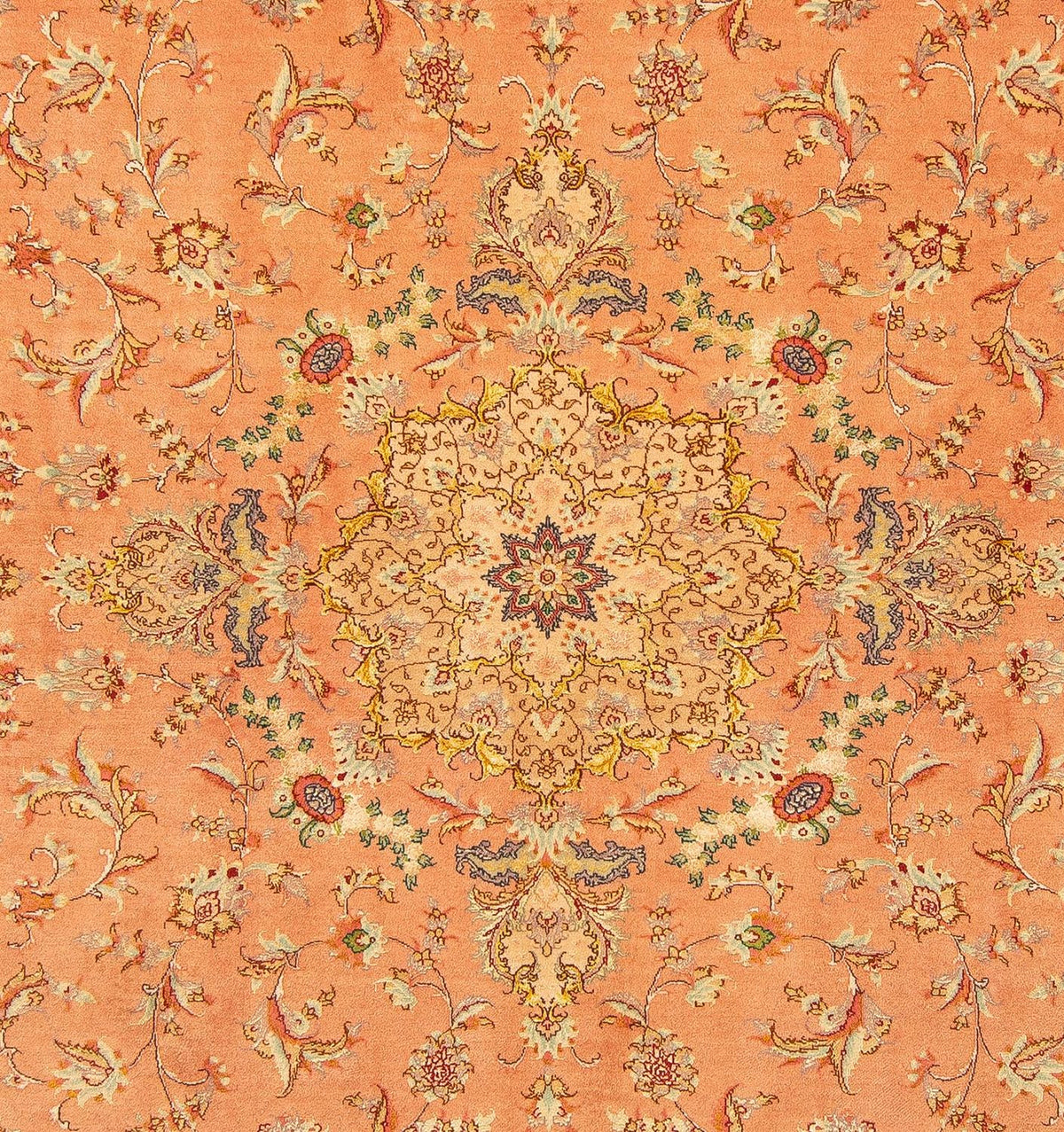 Tappeto Persero - Tabriz - Reale quadrato  - 204 x 192 cm - rosso chiaro