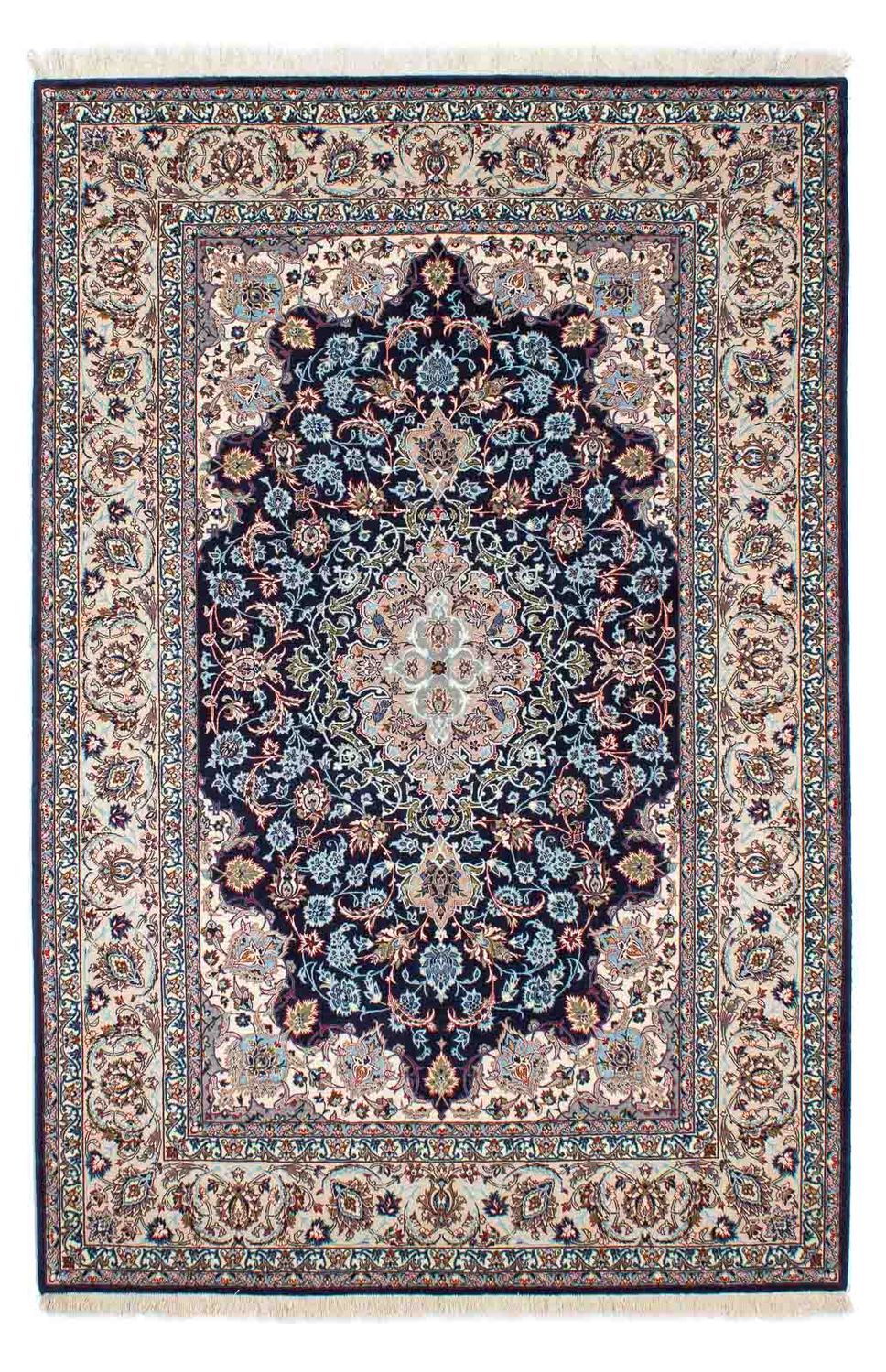 Tappeto Persero - Isfahan - Premio - 226 x 149 cm - blu scuro