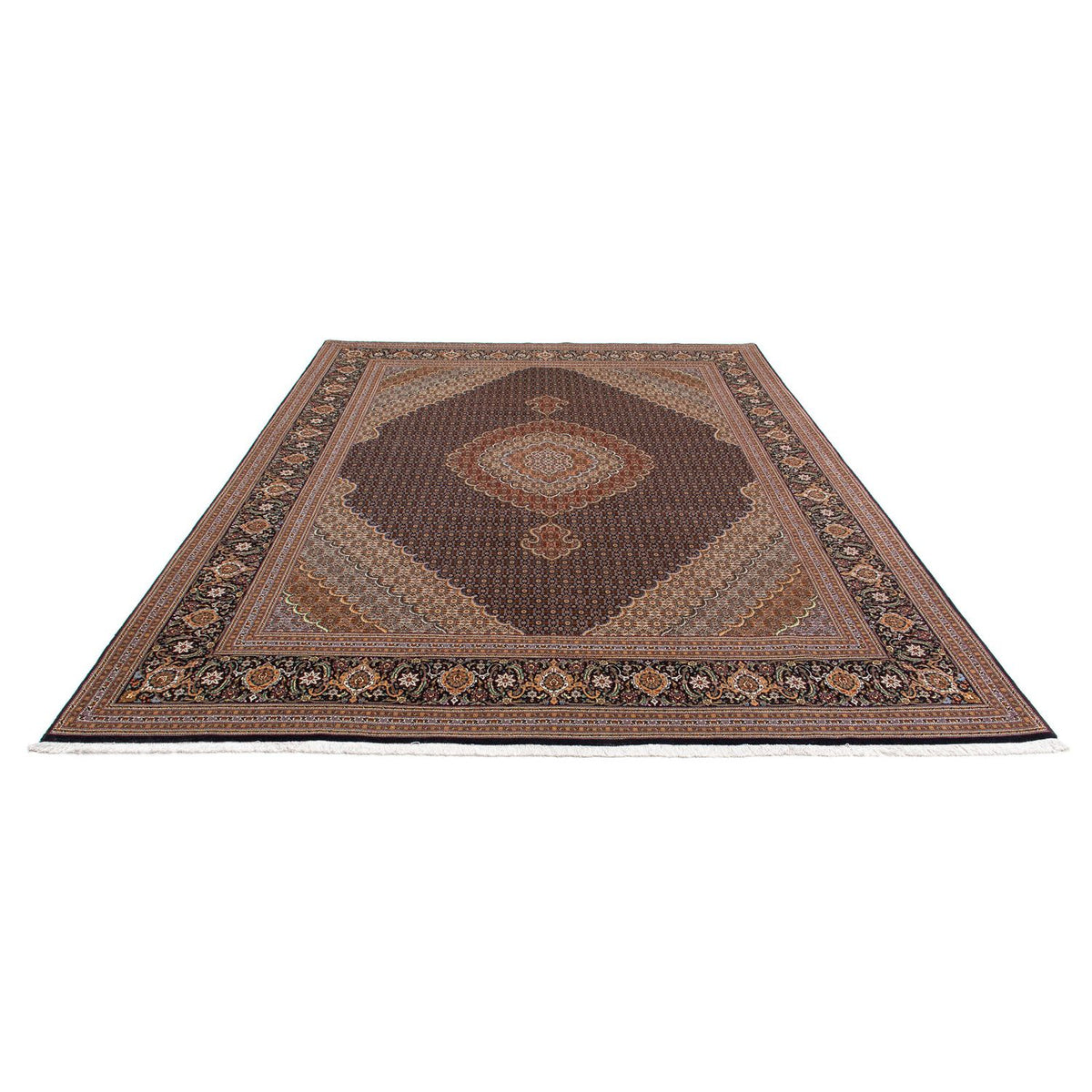 Tappeto Persero - Tabriz - 360 x 253 cm - marrone scuro