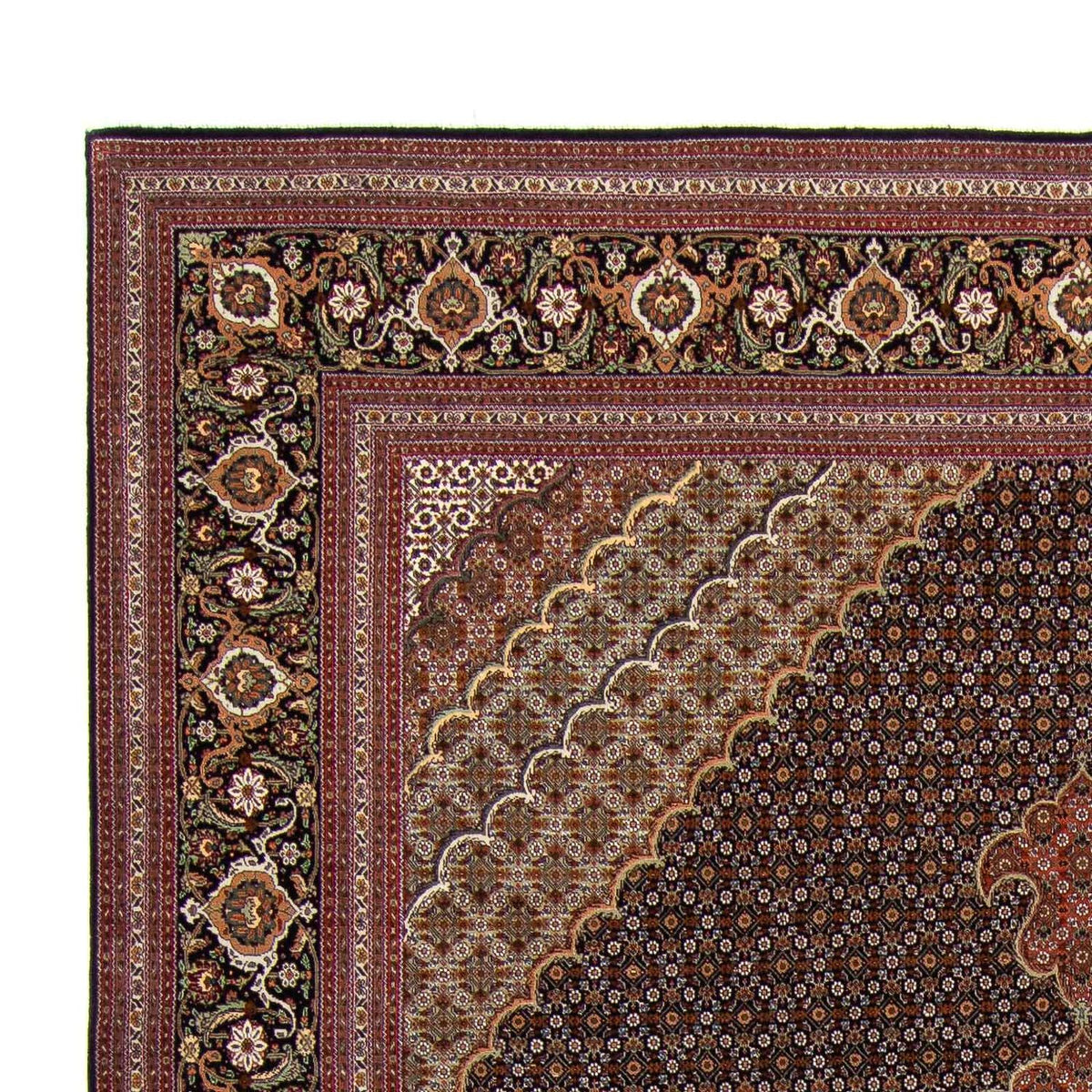 Tappeto Persero - Tabriz - 345 x 252 cm - marrone