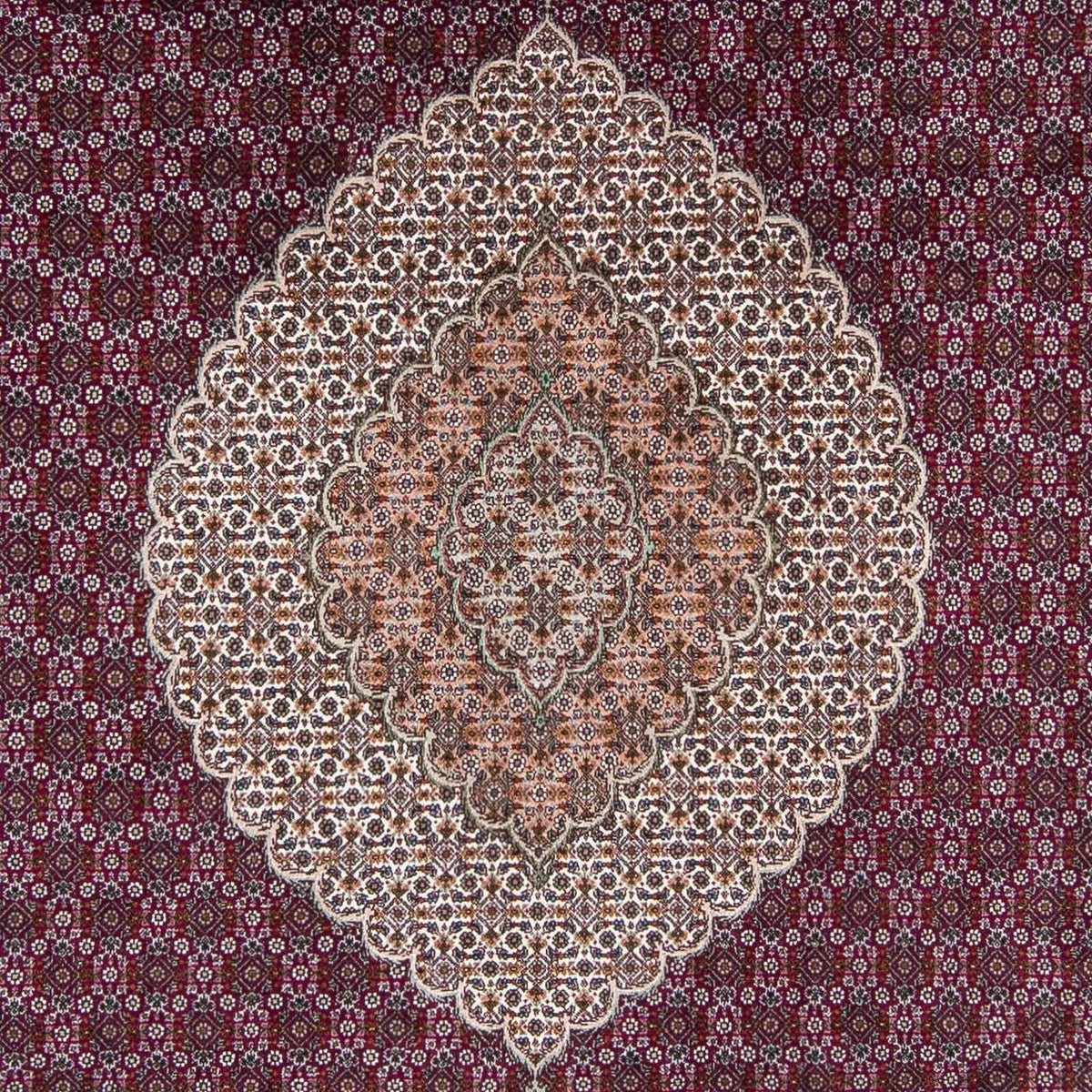 Tappeto Persero - Tabriz - 303 x 204 cm - rosso scuro