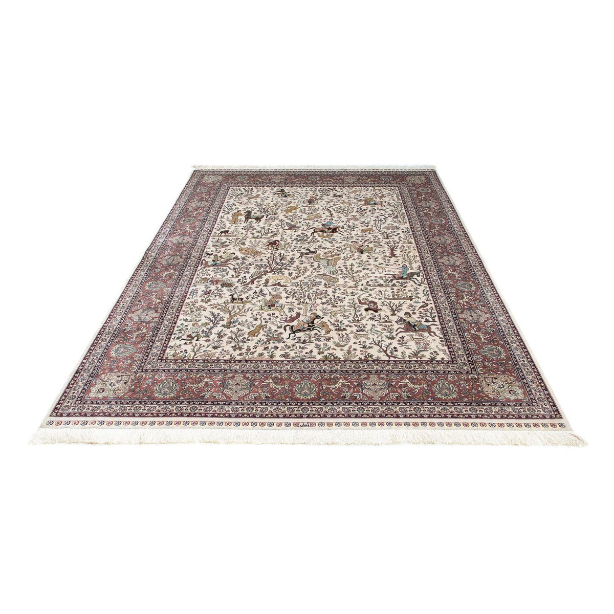Tappeto orientale - Hereke - 244 x 169 cm - beige