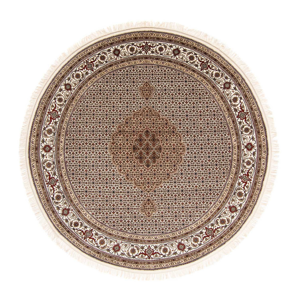 Tappeto Persero - Tabriz rotondo  - 248 x 247 cm - beige