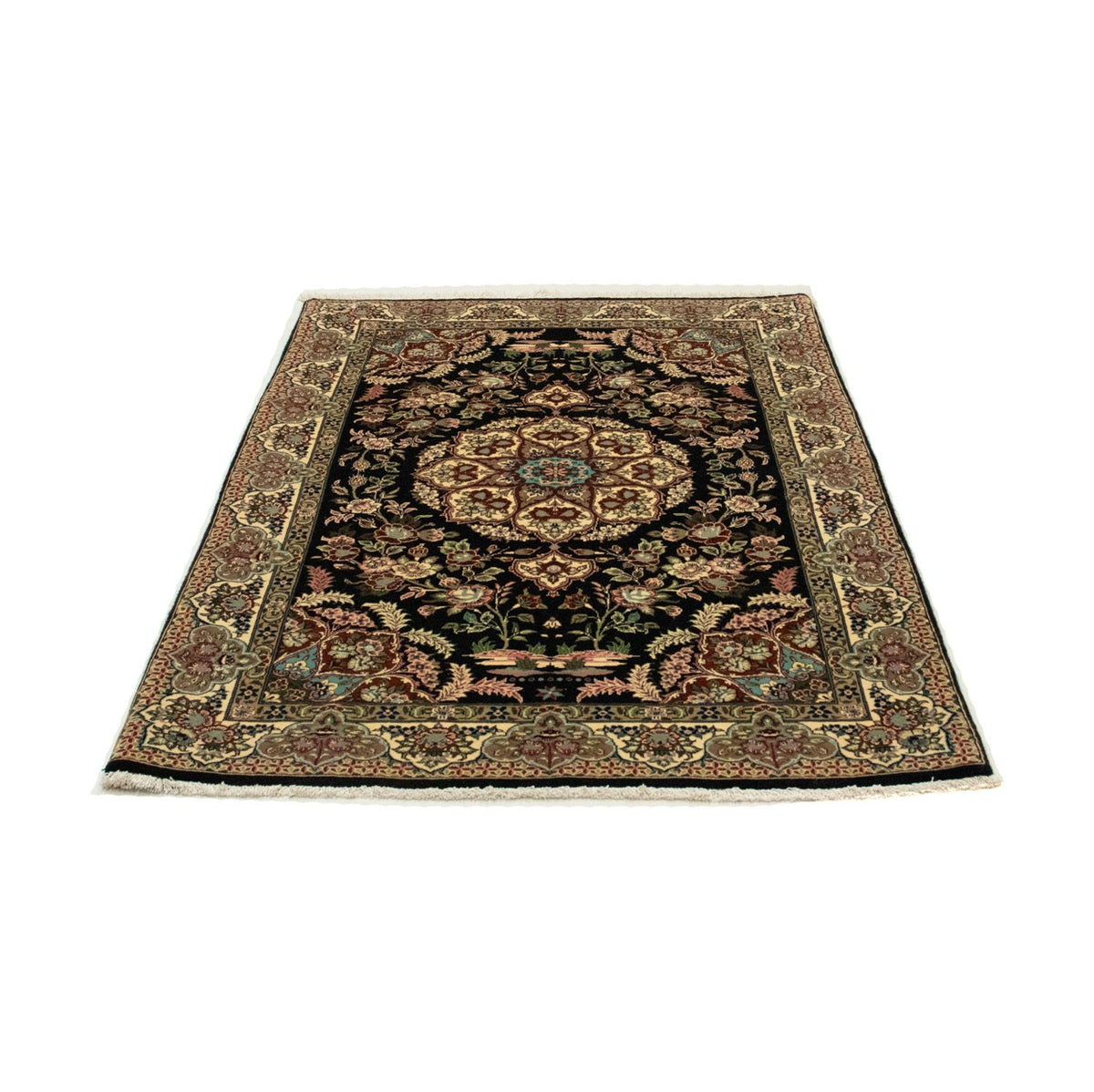 Tappeto Persero - Ghom - 166 x 105 cm - nero