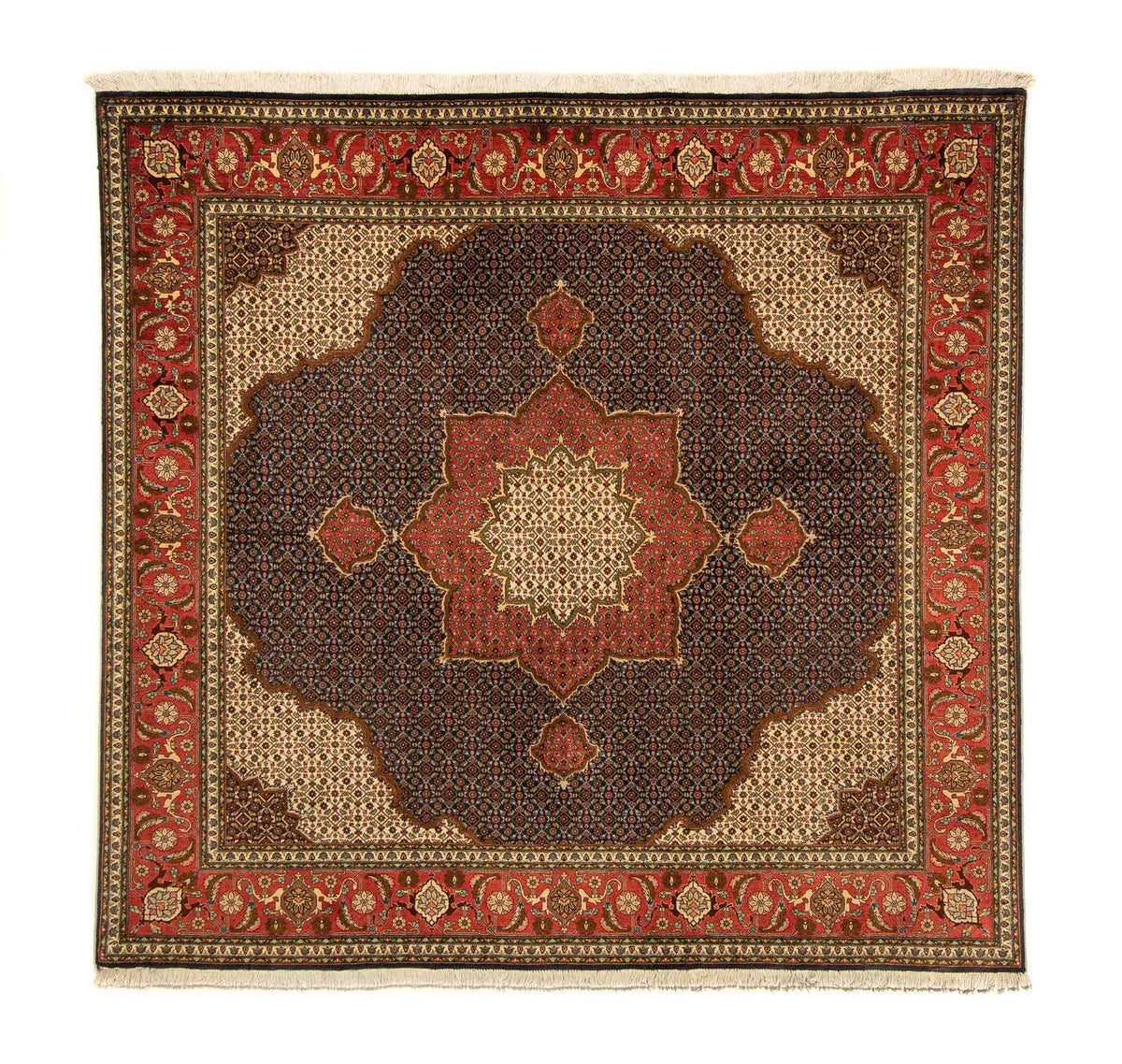 Tappeto Persero - Tabriz quadrato - 201 x 195 cm - blu scuro