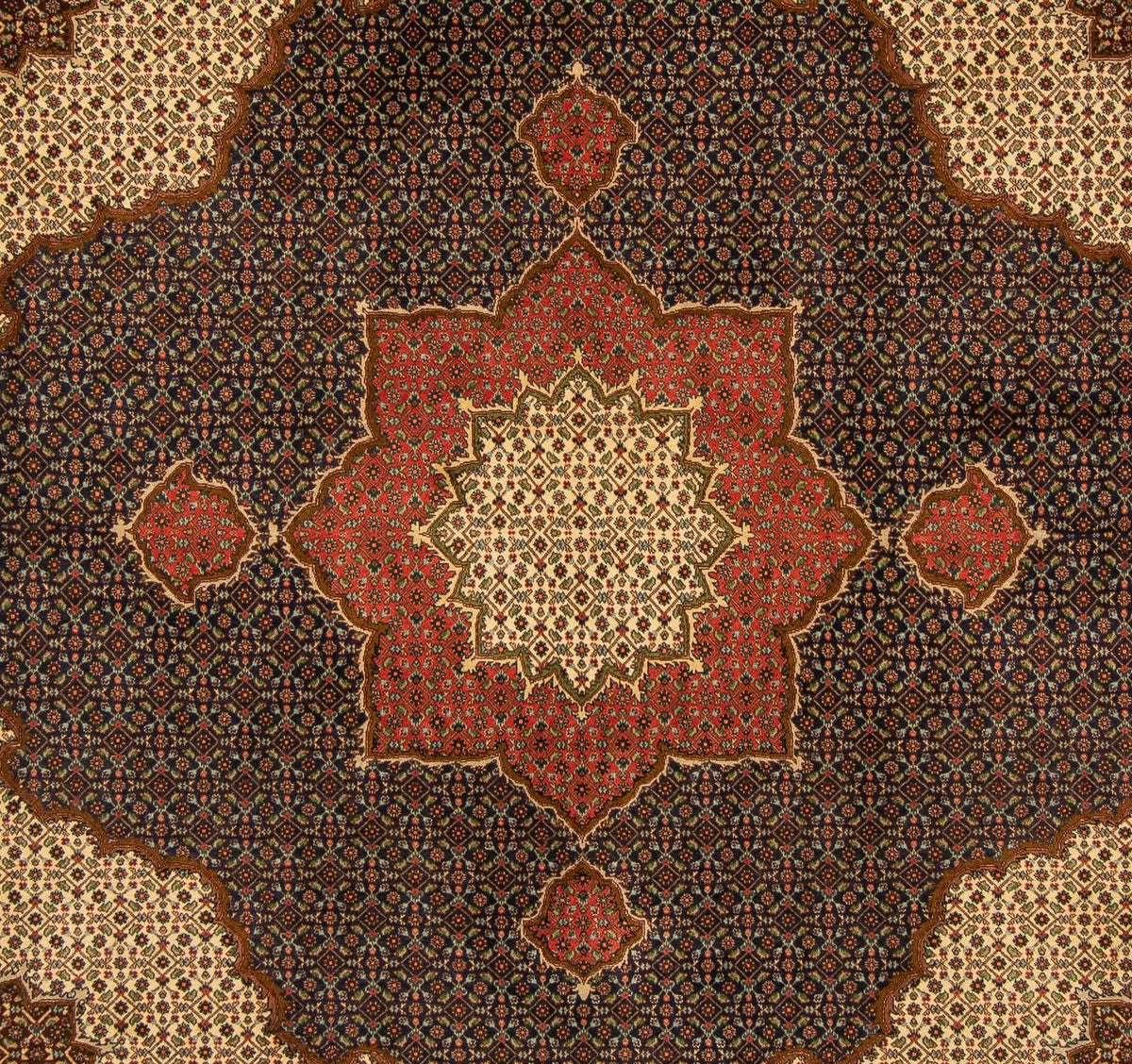 Tappeto Persero - Tabriz quadrato - 201 x 195 cm - blu scuro