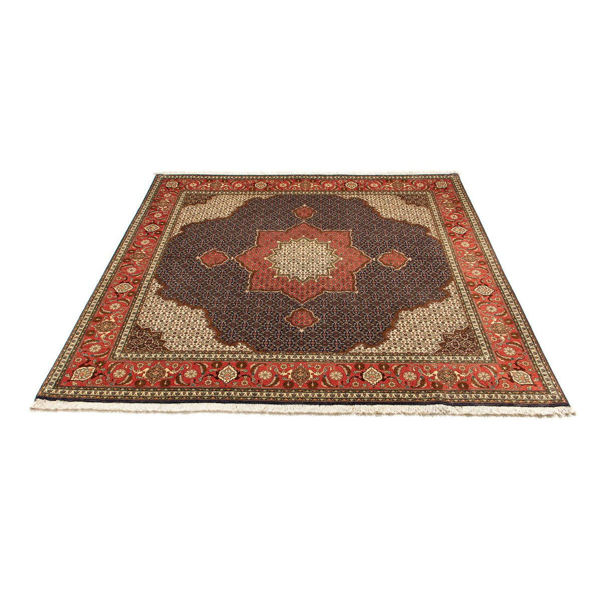 Tappeto Persero - Tabriz quadrato - 201 x 195 cm - blu scuro