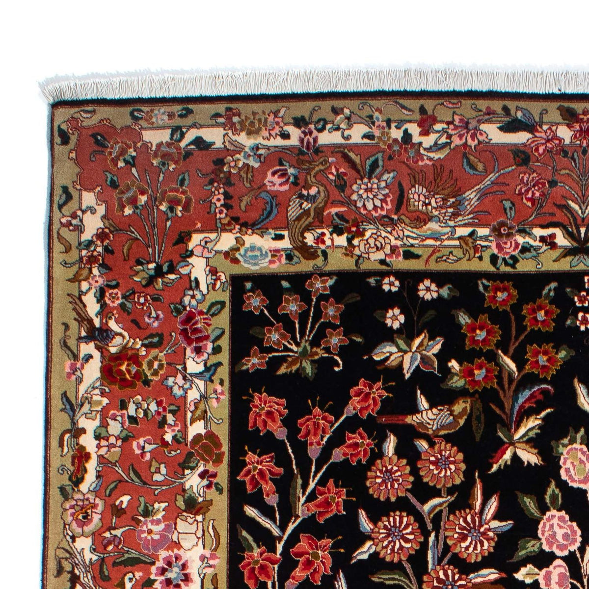 Tappeto Persero - Tabriz - Reale - 268 x 175 cm - blu scuro
