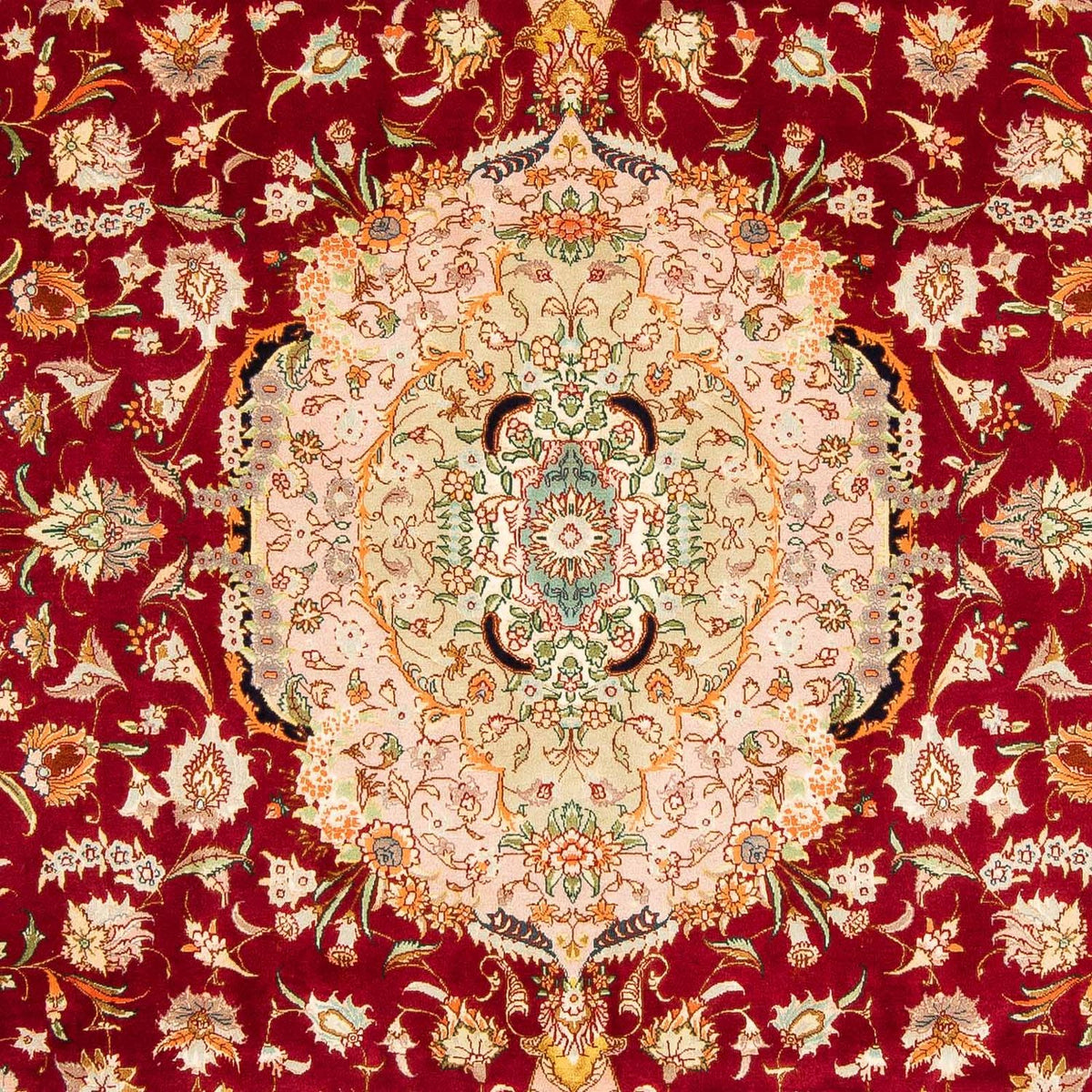 Tappeto Persero - Tabriz - Reale - 312 x 204 cm - rosso scuro