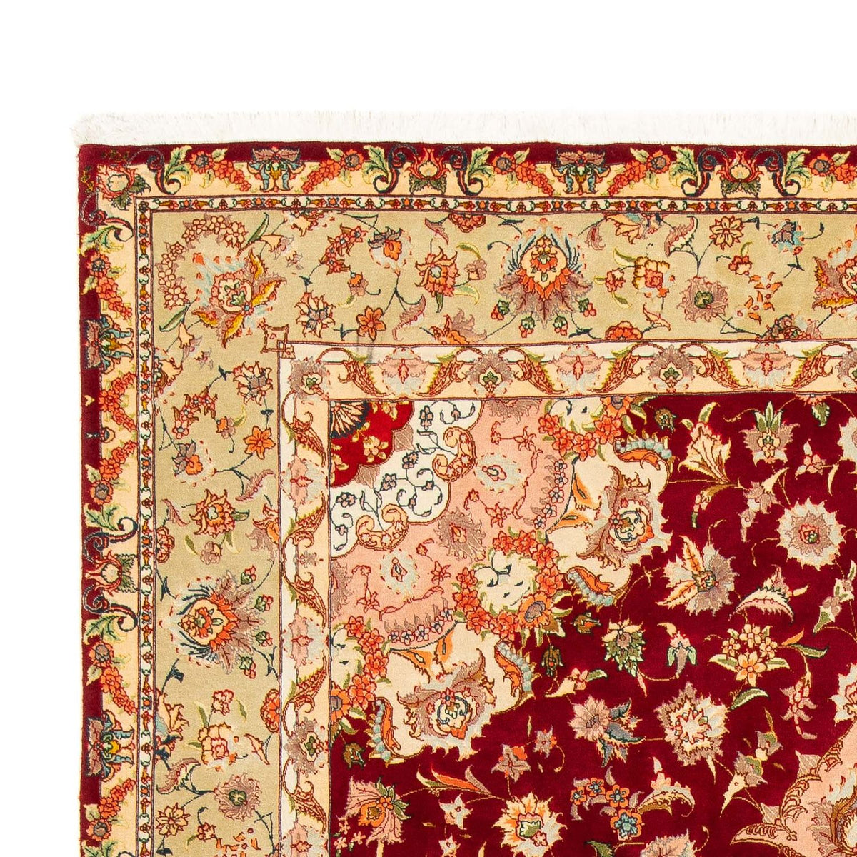 Tappeto Persero - Tabriz - Reale - 312 x 204 cm - rosso scuro