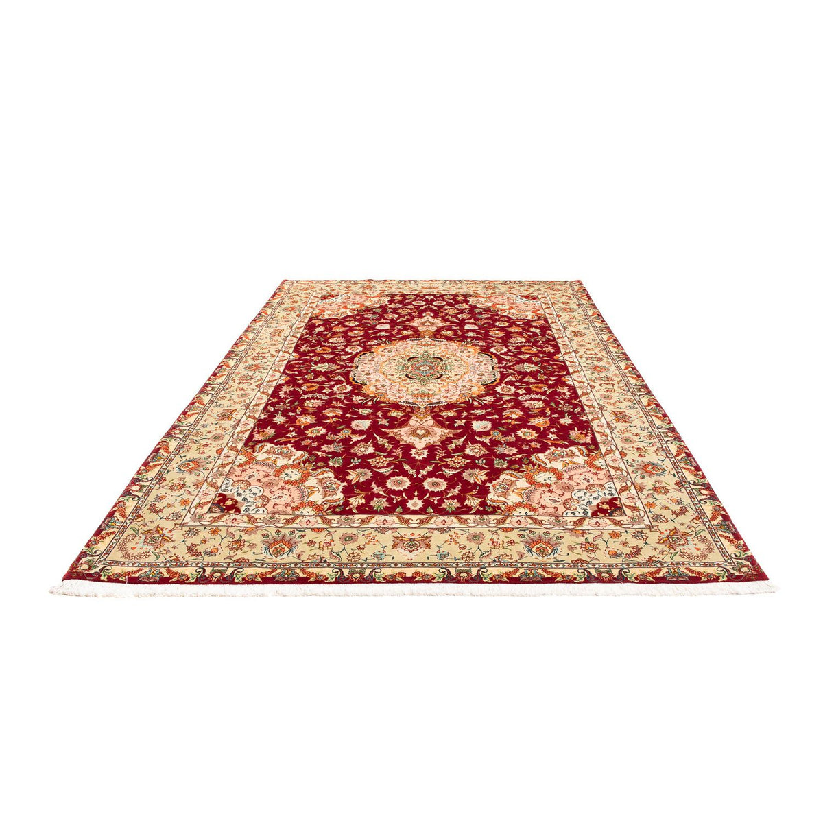 Tappeto Persero - Tabriz - Reale - 312 x 204 cm - rosso scuro
