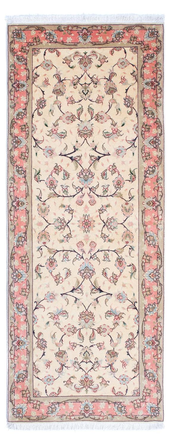 Tappeto corsia Tappeto Persero - Tabriz - Reale - 200 x 77 cm - beige