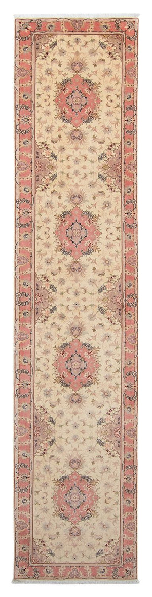 Tappeto corsia Tappeto Persero - Tabriz - Reale - 410 x 80 cm - beige