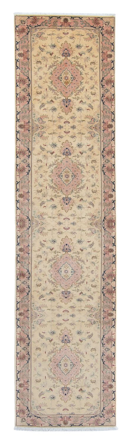 Tappeto corsia Tappeto Persero - Tabriz - Reale - 397 x 86 cm - beige
