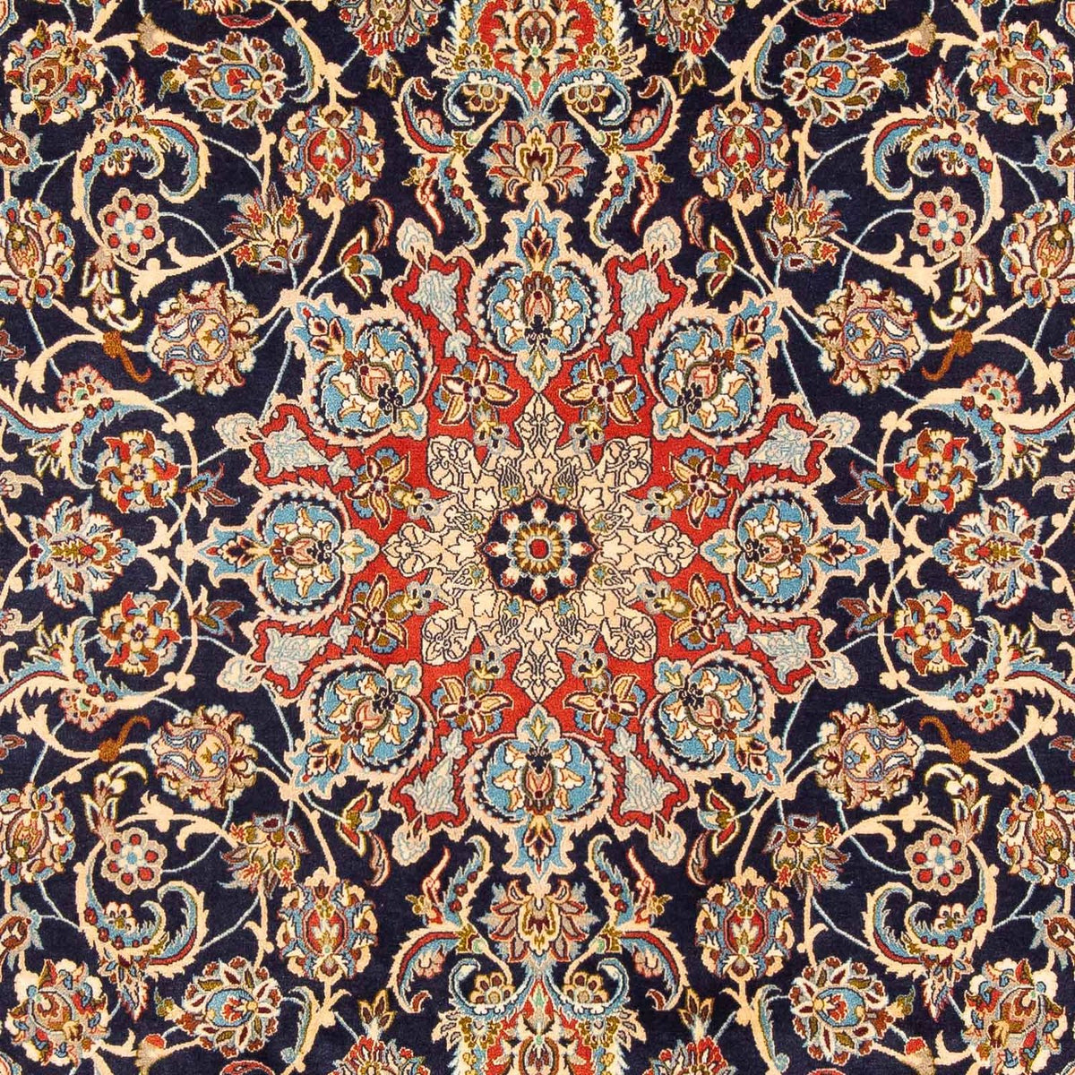 Tappeto Persero - Isfahan - Premio - 300 x 200 cm - blu scuro