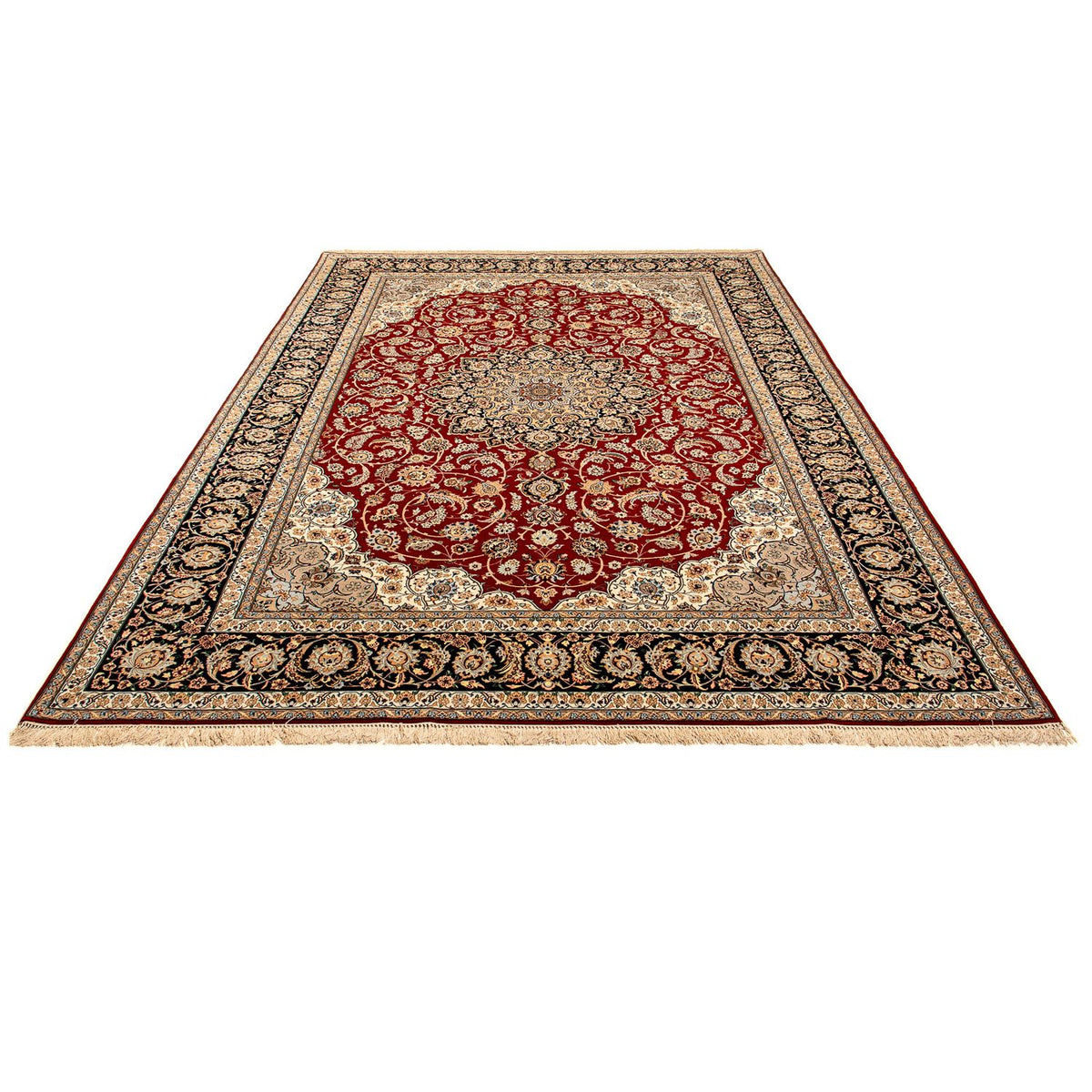 Tappeto Persero - Isfahan - Premio - 370 x 253 cm - rosso scuro