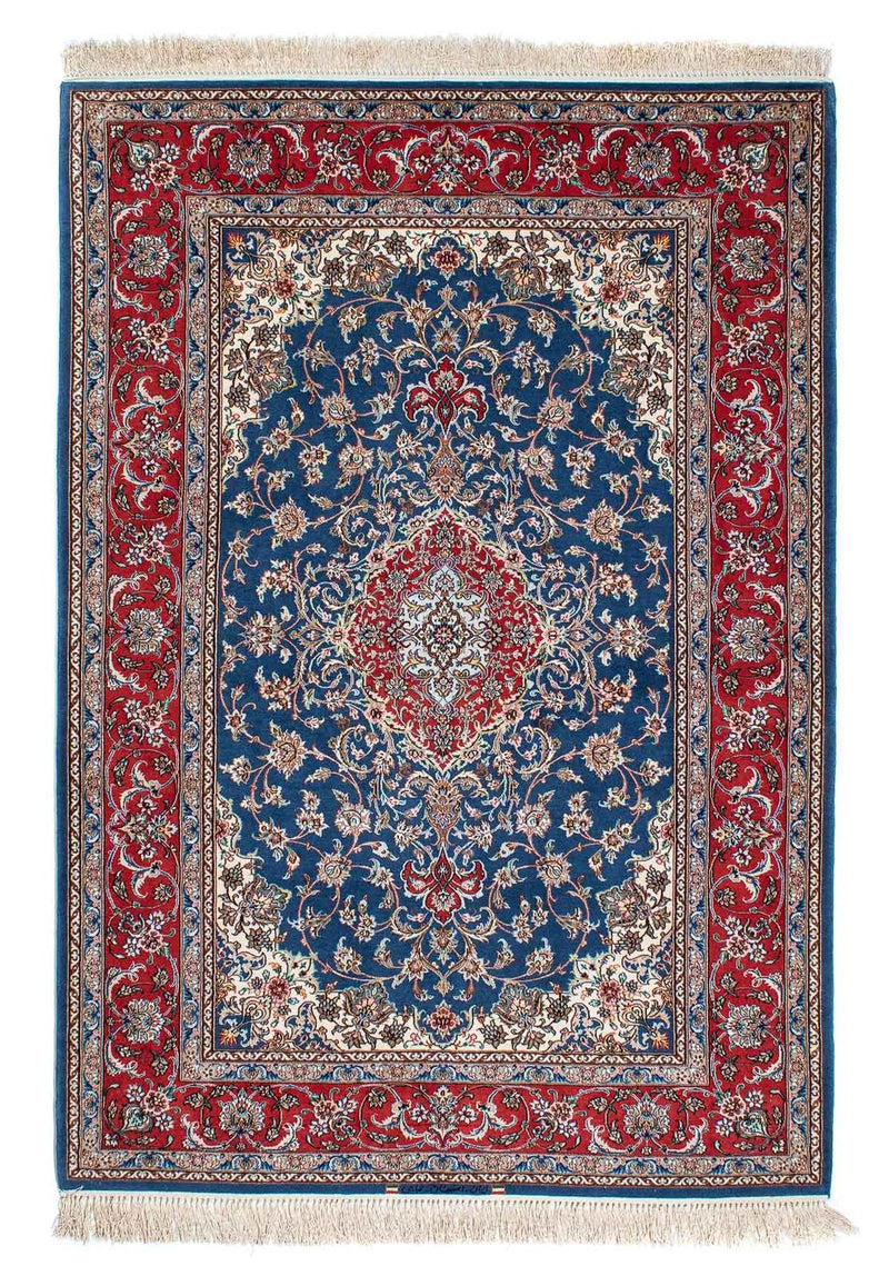 Tappeto Persero - Isfahan - Premio - 198 x 133 cm - blu