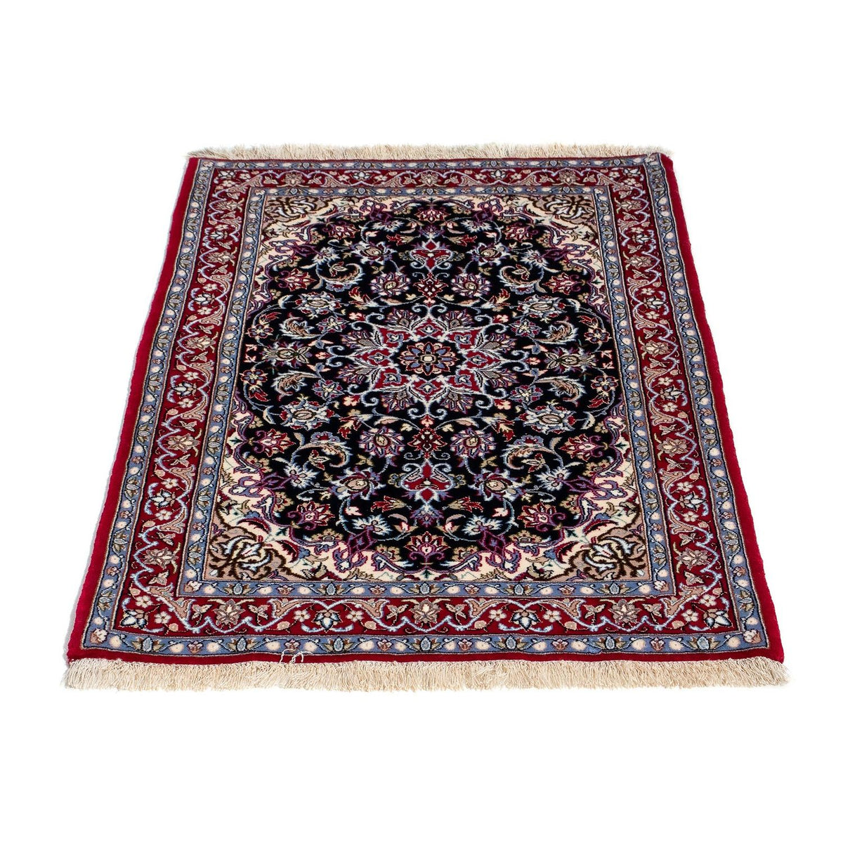 Tappeto Persero - Isfahan - Premio - 104 x 71 cm - rosso scuro