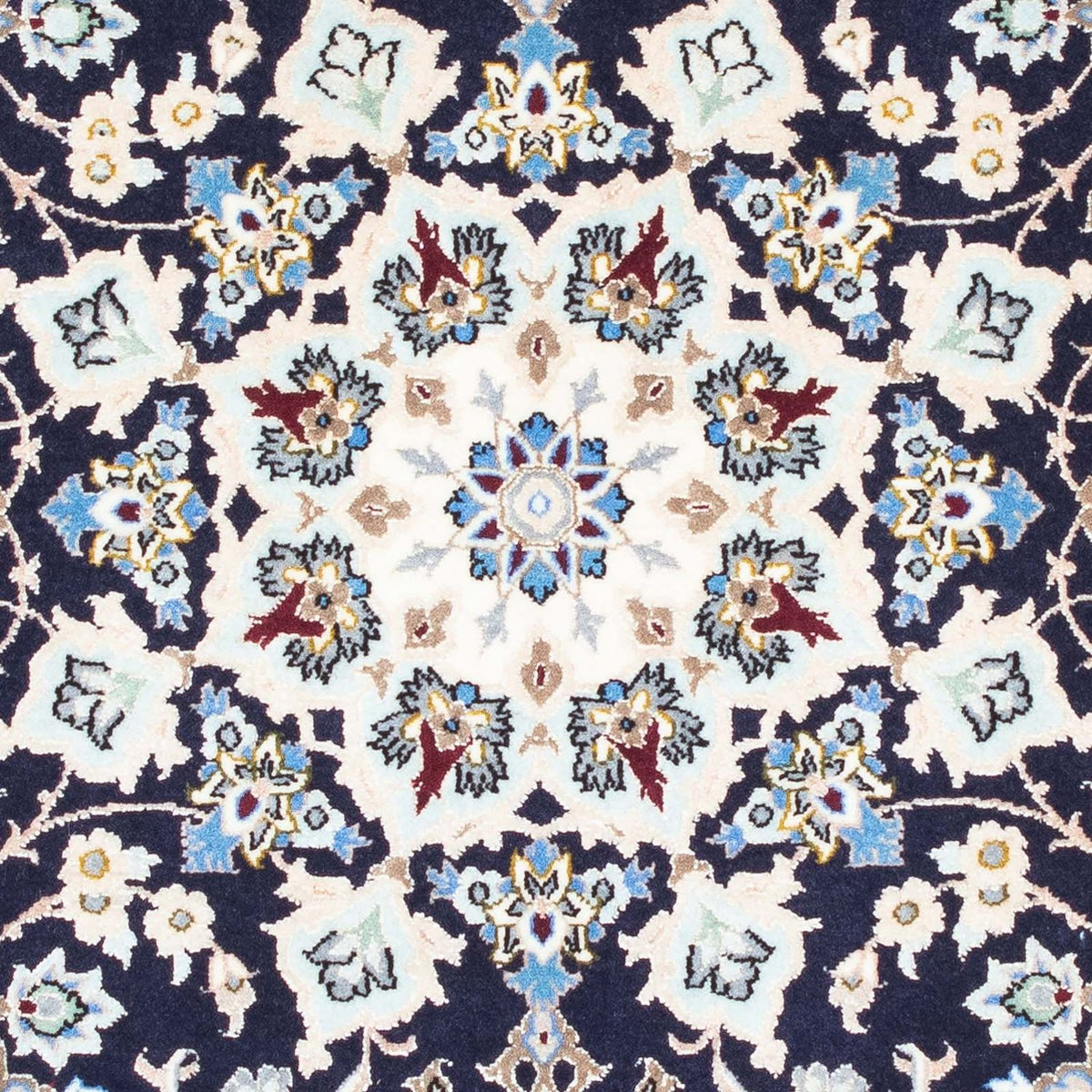 Tappeto Persero - Isfahan - Premio - 104 x 72 cm - blu scuro