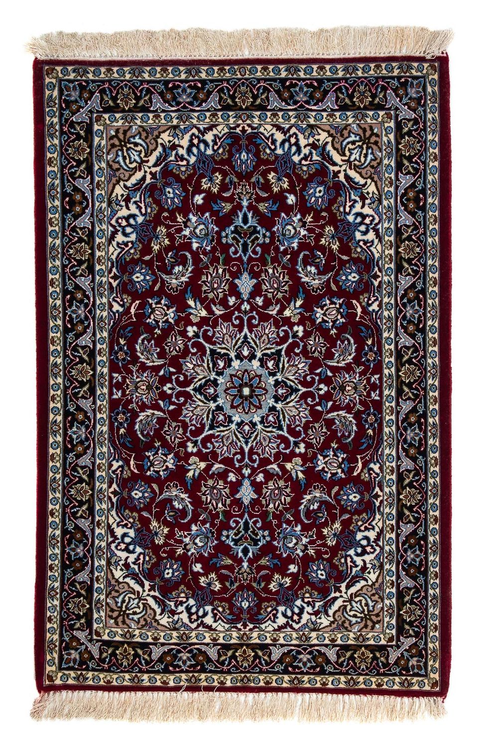 Tappeto Persero - Isfahan - Premio - 108 x 70 cm - rosso scuro