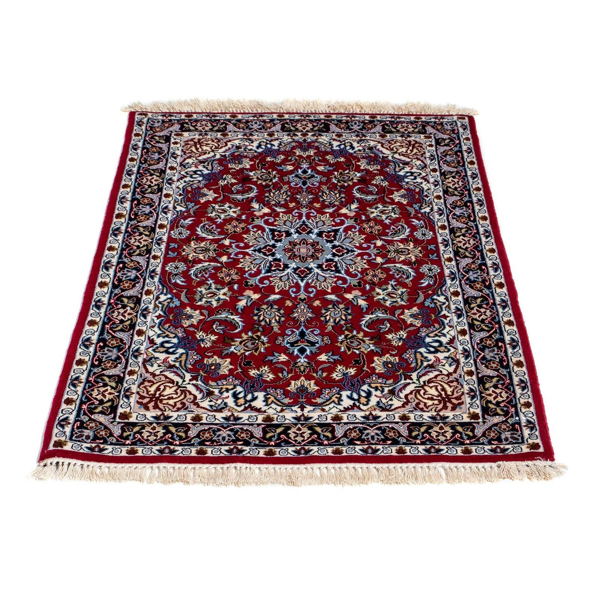 Tappeto Persero - Isfahan - Premio - 101 x 71 cm - rosso scuro