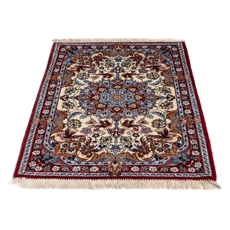 Tappeto Persero - Isfahan - Premio - 100 x 73 cm - rosso scuro