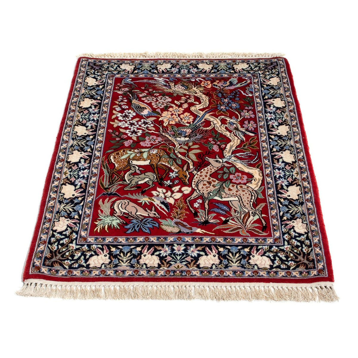 Tappeto Persero - Isfahan - Premio - 105 x 70 cm - rosso