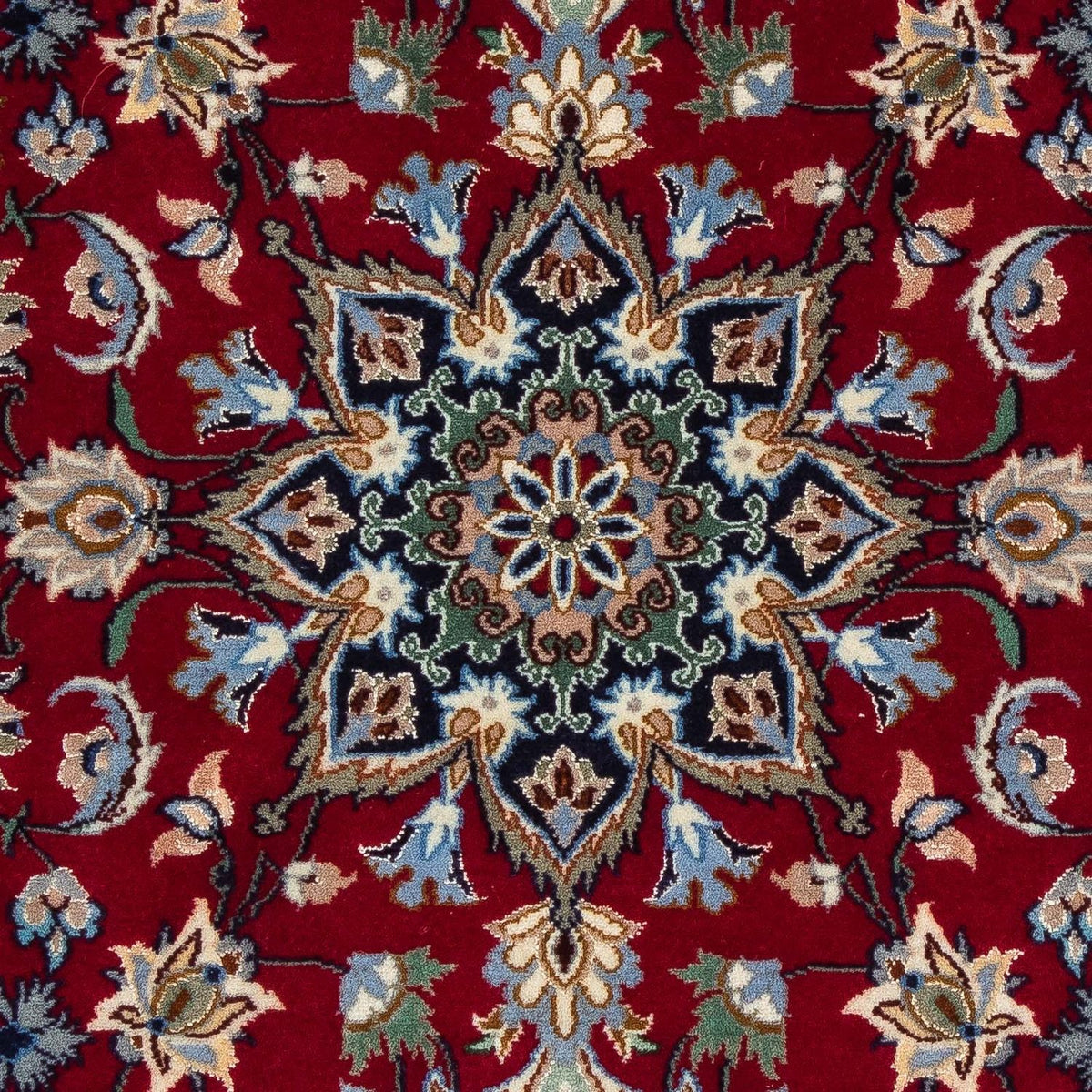 Tappeto Persero - Isfahan - Premio - 100 x 70 cm - rosso scuro
