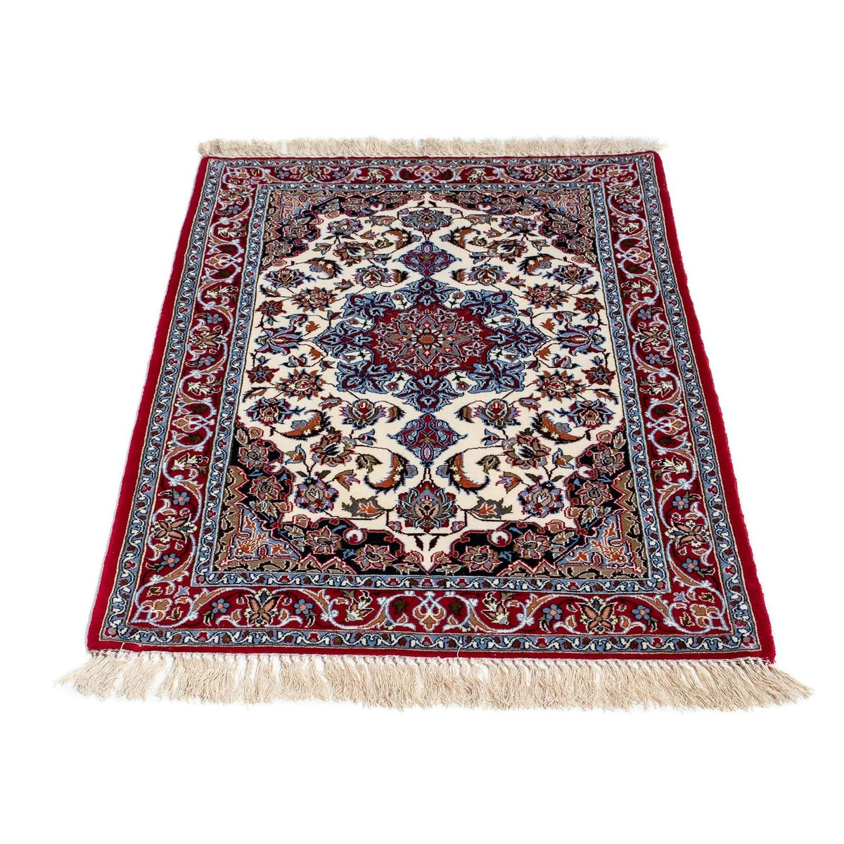 Tappeto Persero - Isfahan - Premio - 102 x 70 cm - rosso scuro
