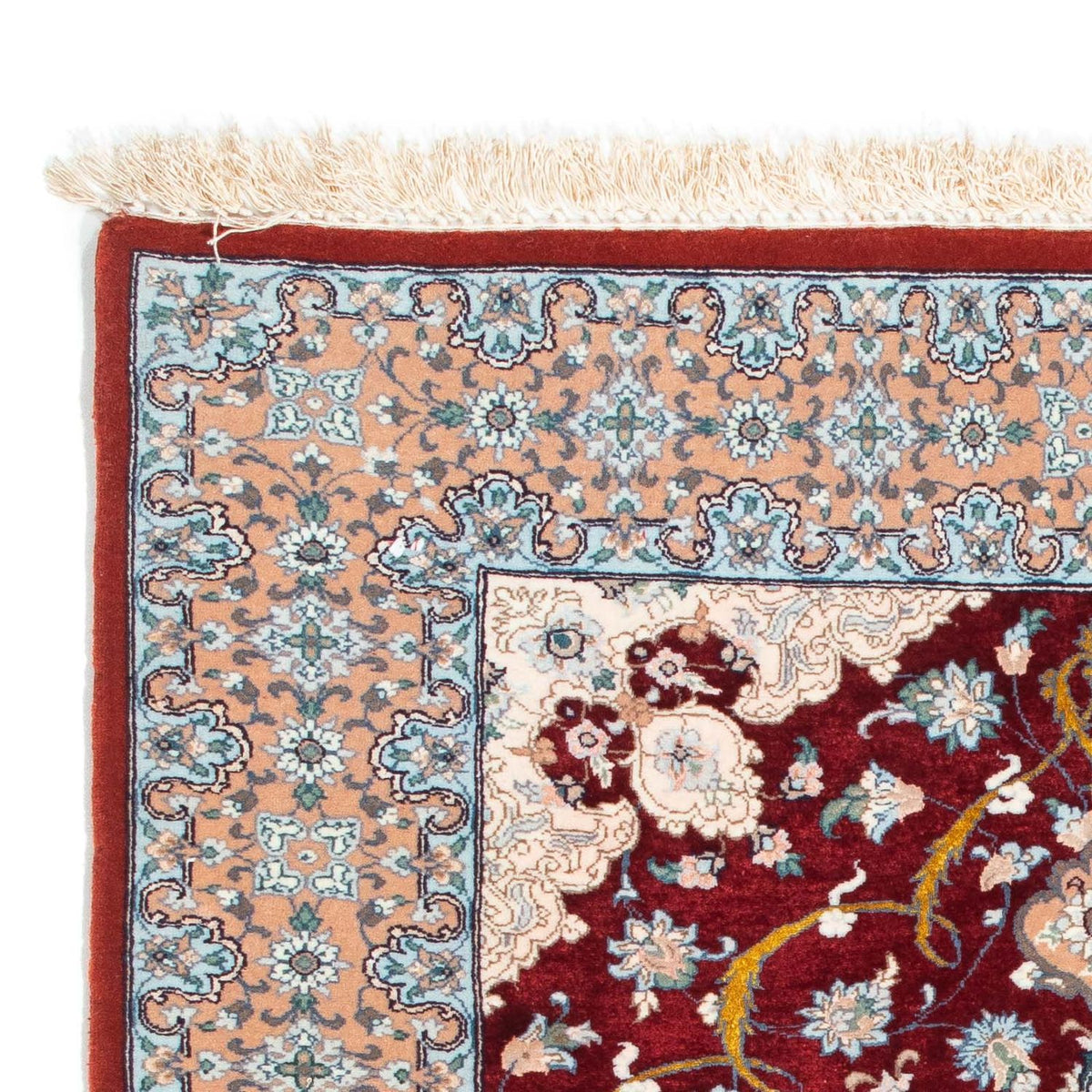 Tappeto Persero - Isfahan - Premio - 119 x 84 cm - rosso scuro