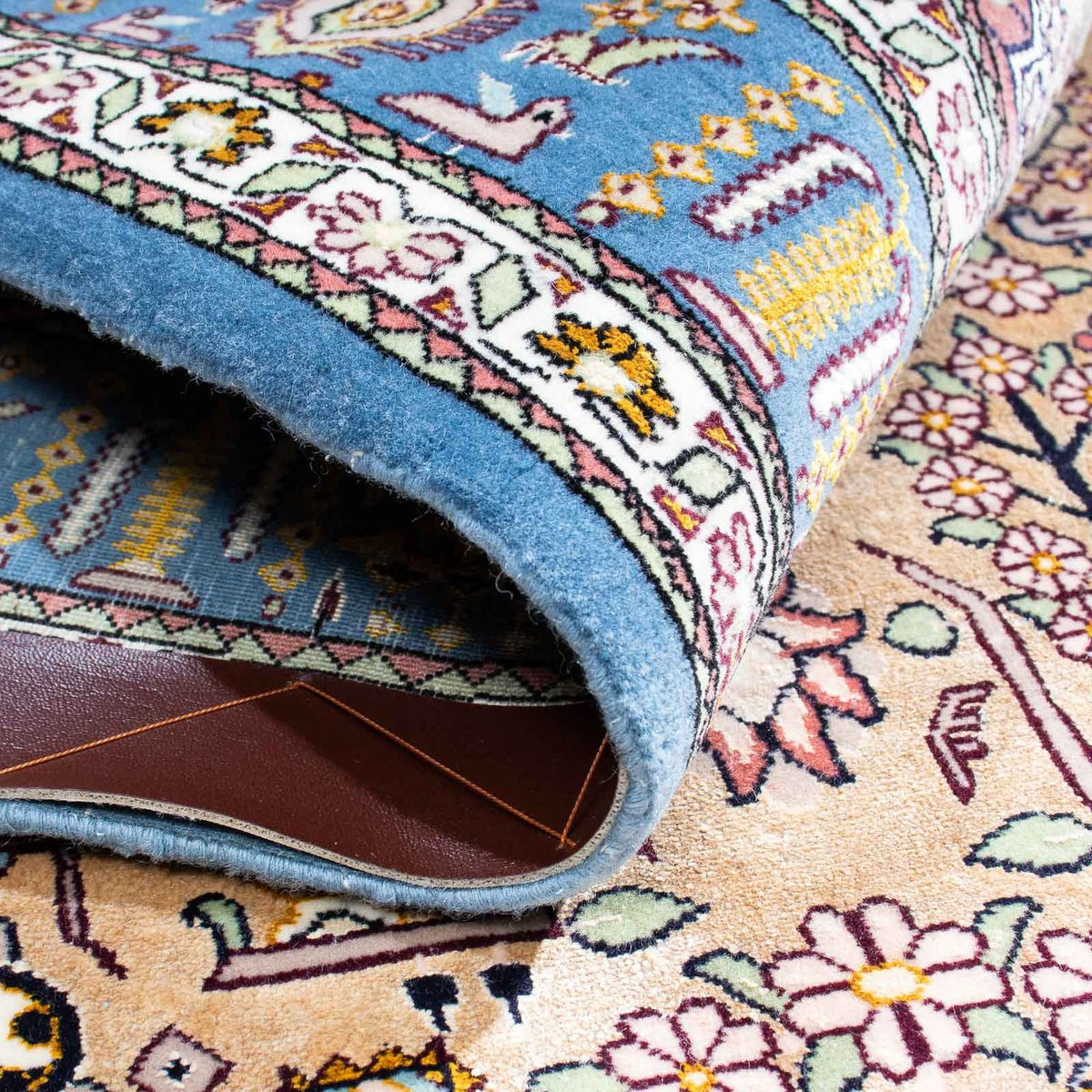 Tappeto Persero - Isfahan - Premio - 126 x 83 cm - blu chiaro