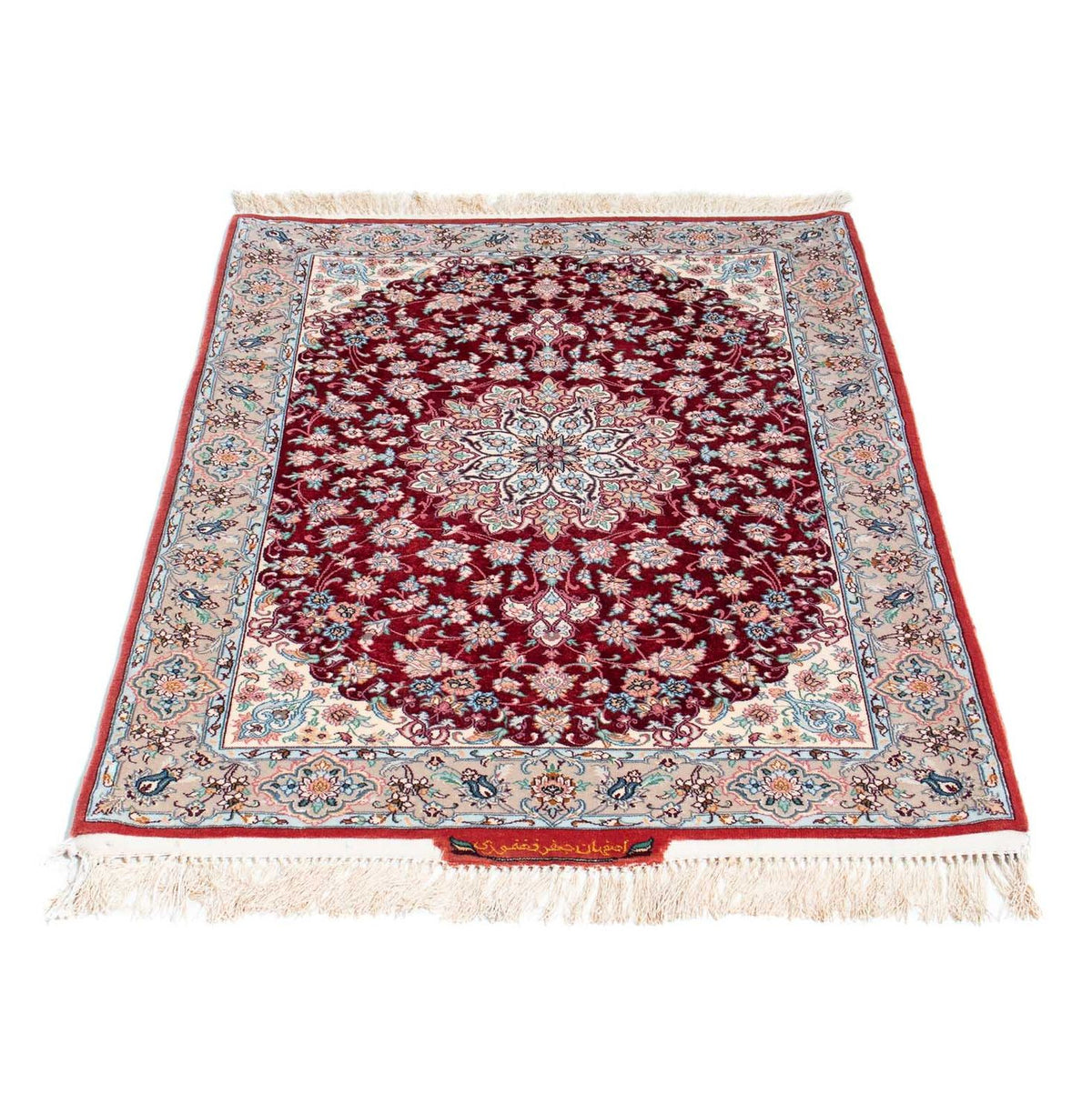 Tappeto Persero - Isfahan - Premio - 119 x 84 cm - rosso