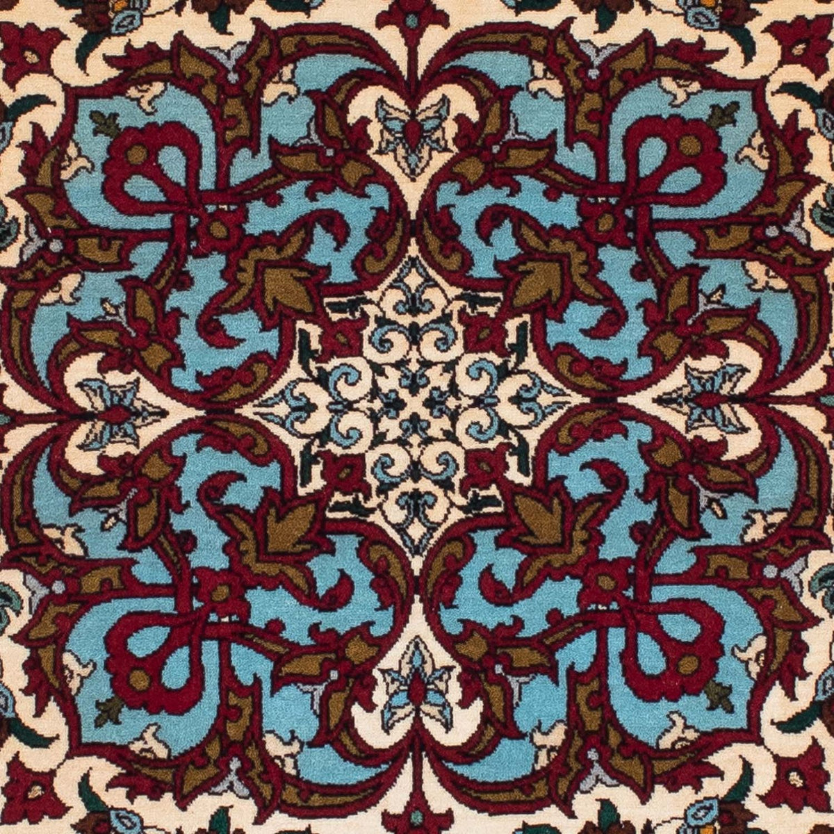 Tappeto Persero - Isfahan - Premio - 137 x 90 cm - rosso scuro
