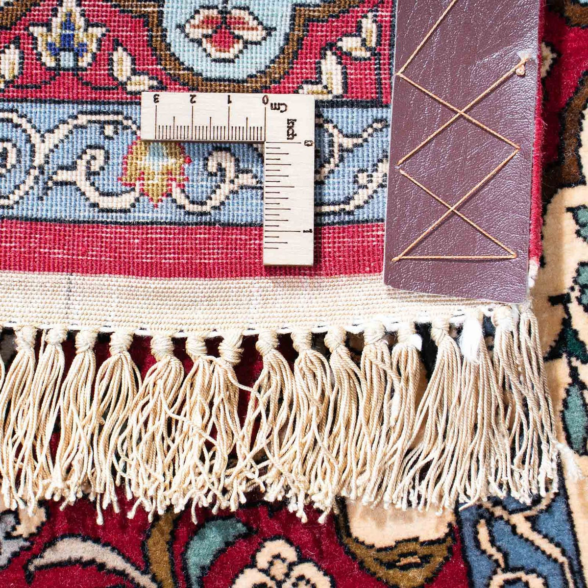 Tappeto Persero - Isfahan - Premio - 137 x 90 cm - rosso scuro