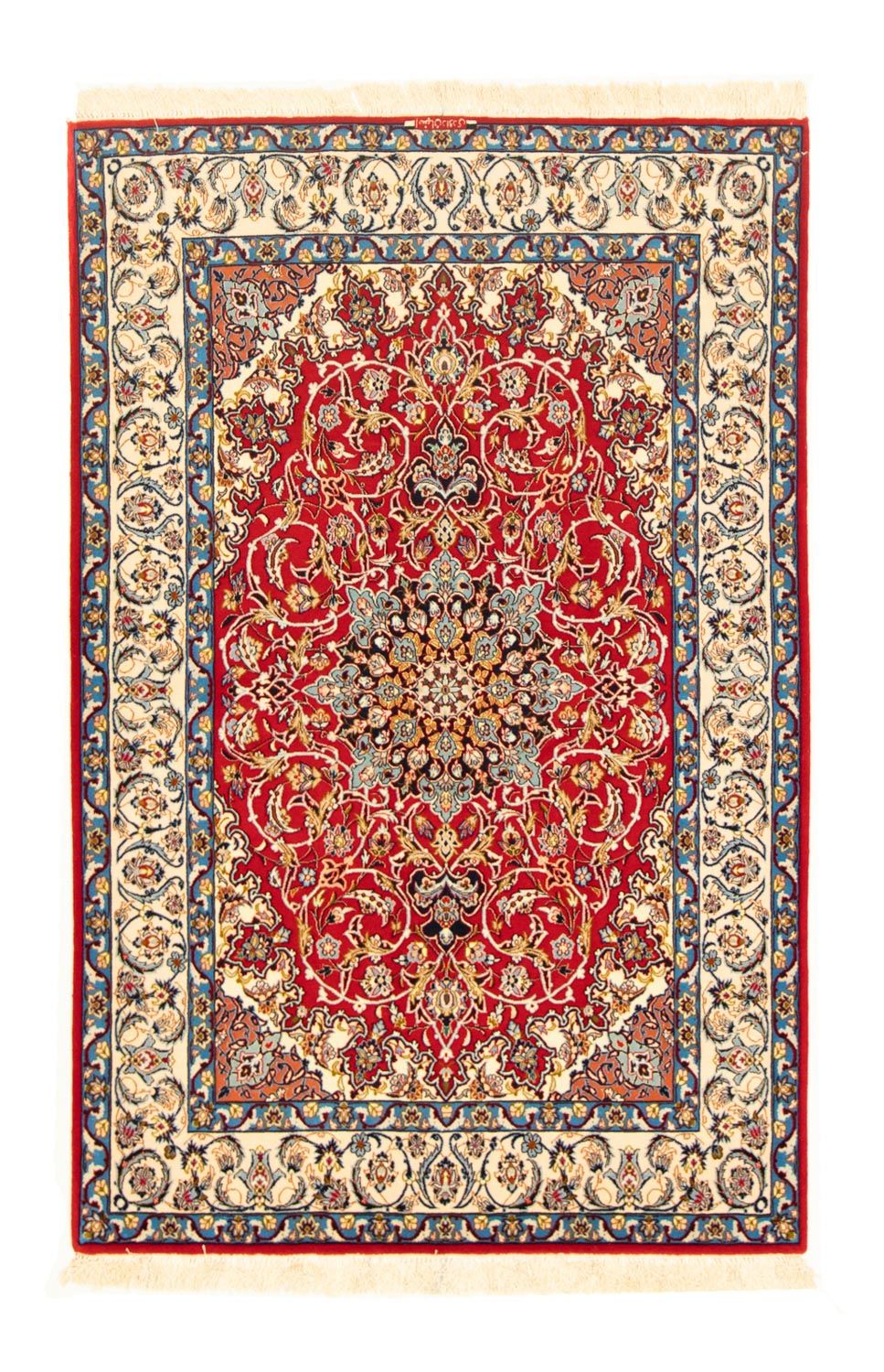 Tappeto Persero - Isfahan - Premio - 162 x 107 cm - rosso