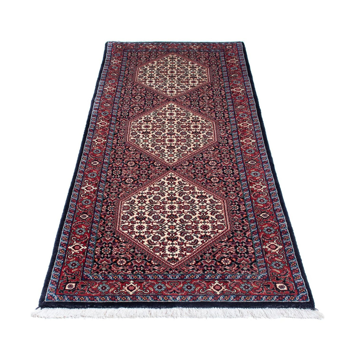 Tappeto corsia Tappeto Persero - Bidjar - 206 x 73 cm - blu scuro