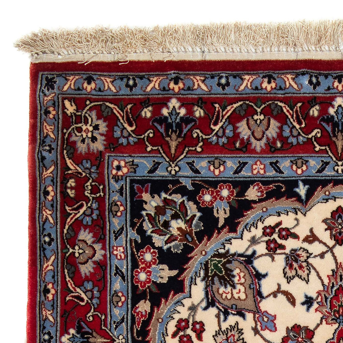 Tappeto Persero - Isfahan - Premio - 120 x 84 cm - rosso scuro