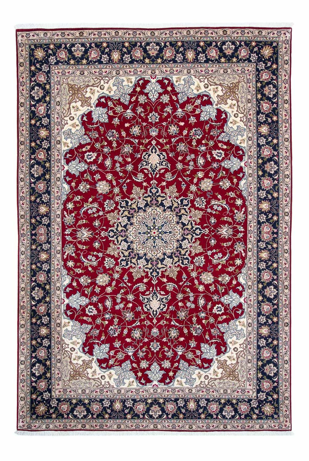 Tappeto Persero - Tabriz - Reale - 297 x 203 cm - rosso scuro