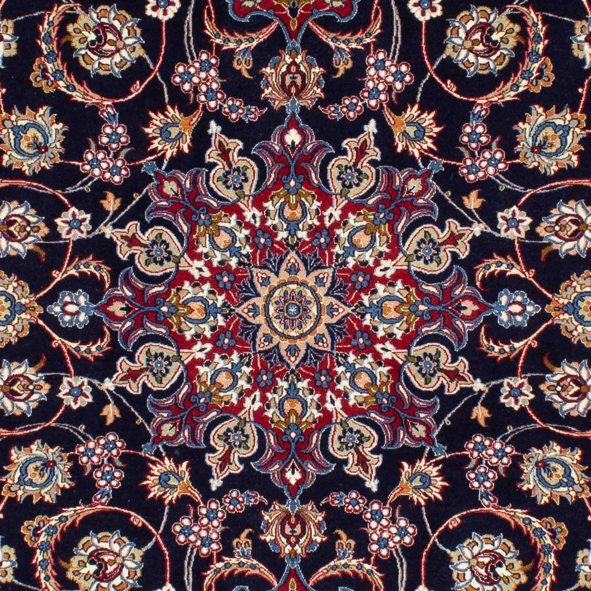 Tappeto Persero - Isfahan - Premio - 233 x 160 cm - blu scuro