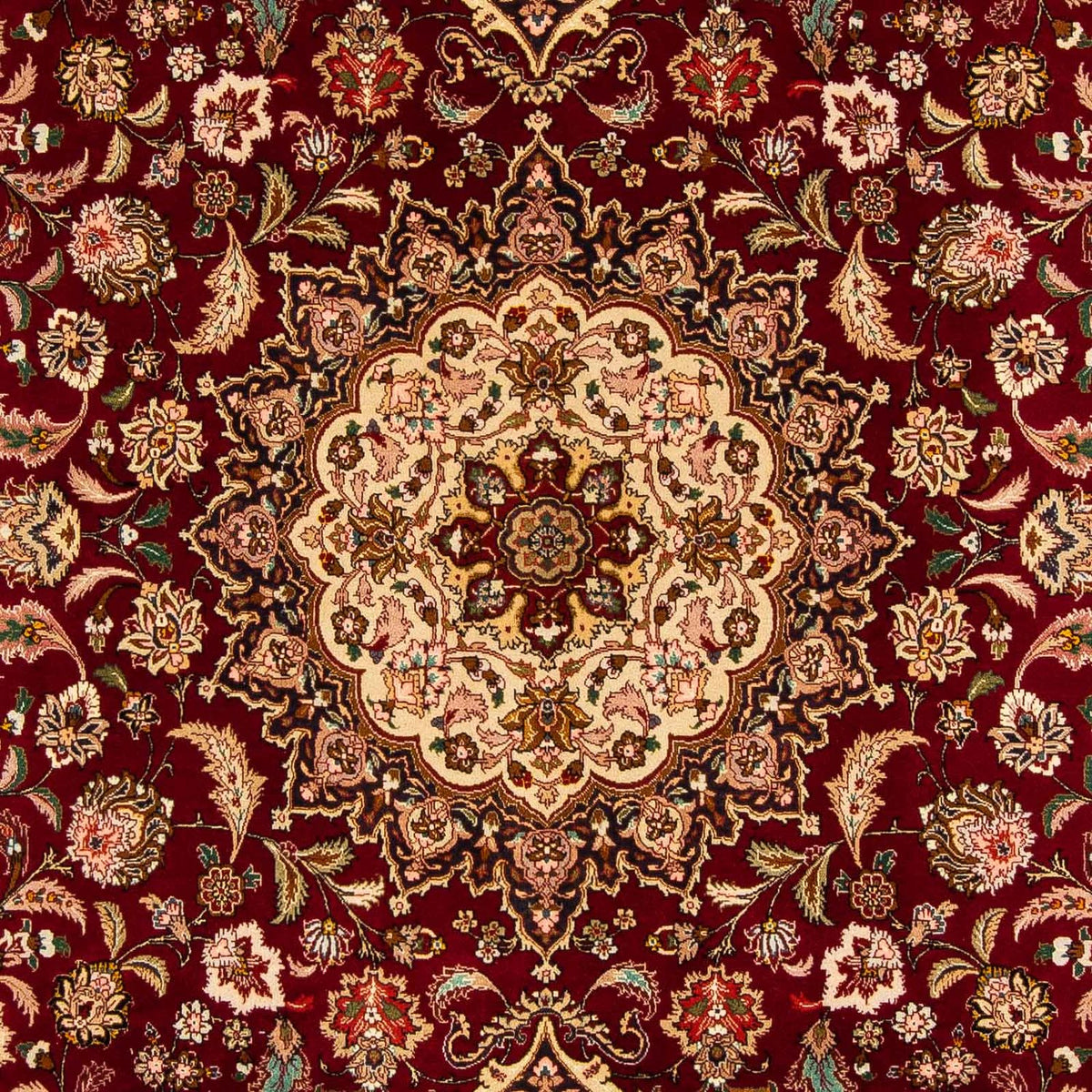 Tappeto Persero - Tabriz - Reale - 310 x 202 cm - rosso scuro