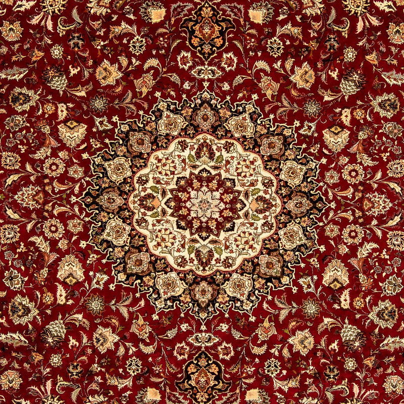 Tappeto Persero - Tabriz - Reale - 351 x 250 cm - rosso scuro