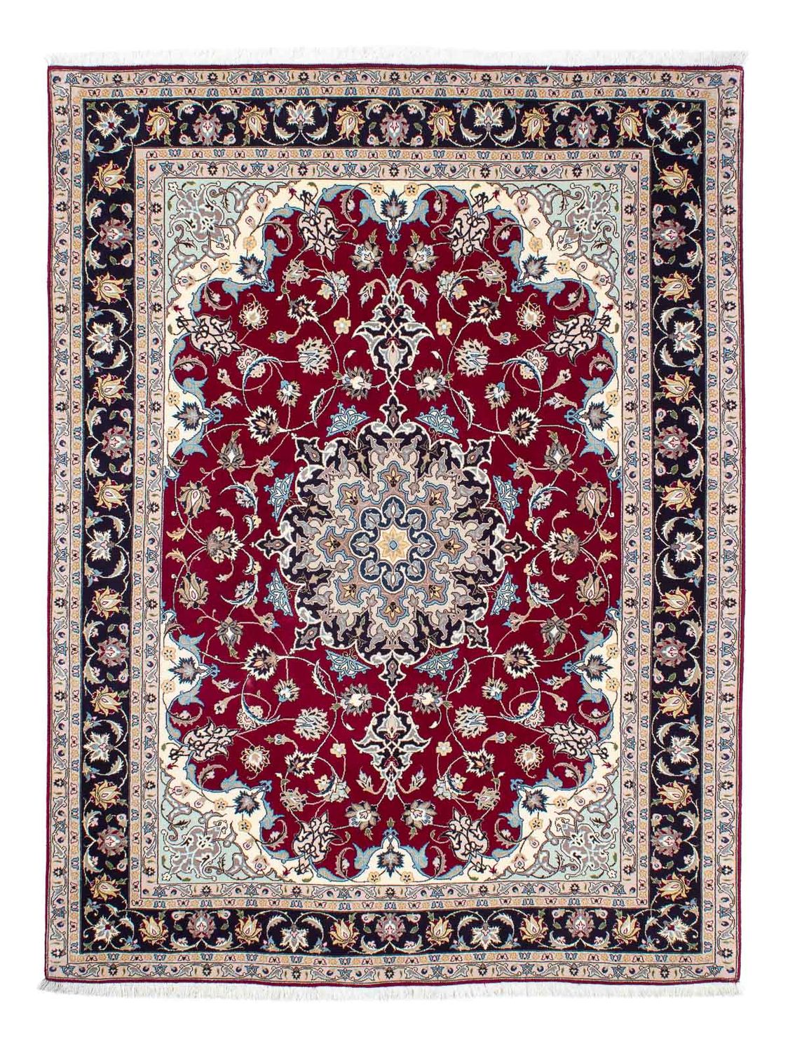 Tappeto Persero - Tabriz - Reale - 207 x 155 cm - rosso scuro