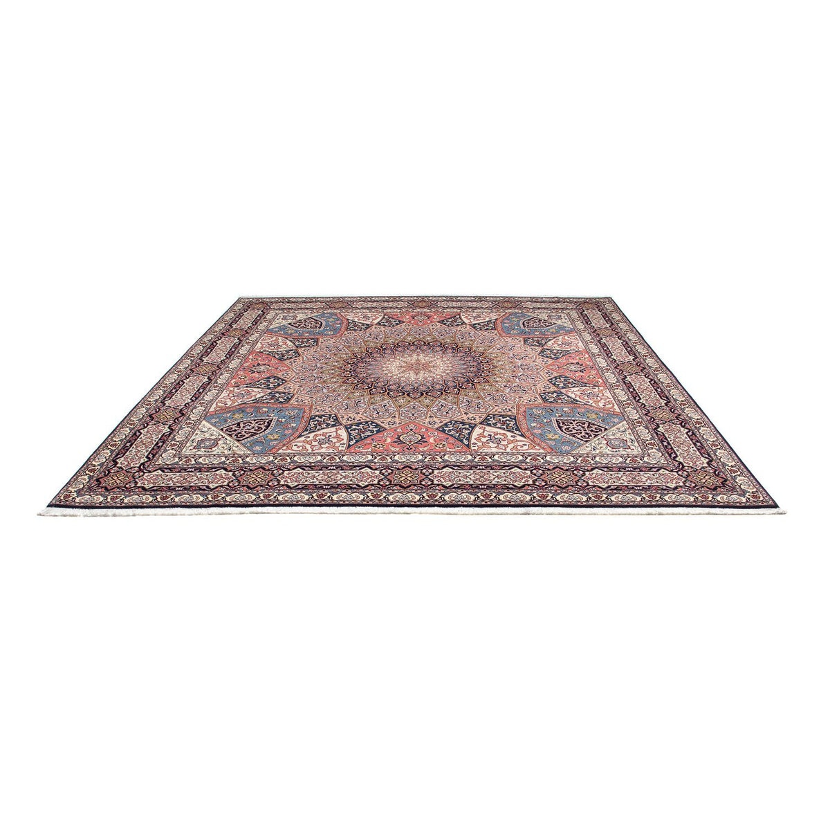 Tappeto Persero - Tabriz - Reale quadrato  - 257 x 255 cm - marrone chiaro